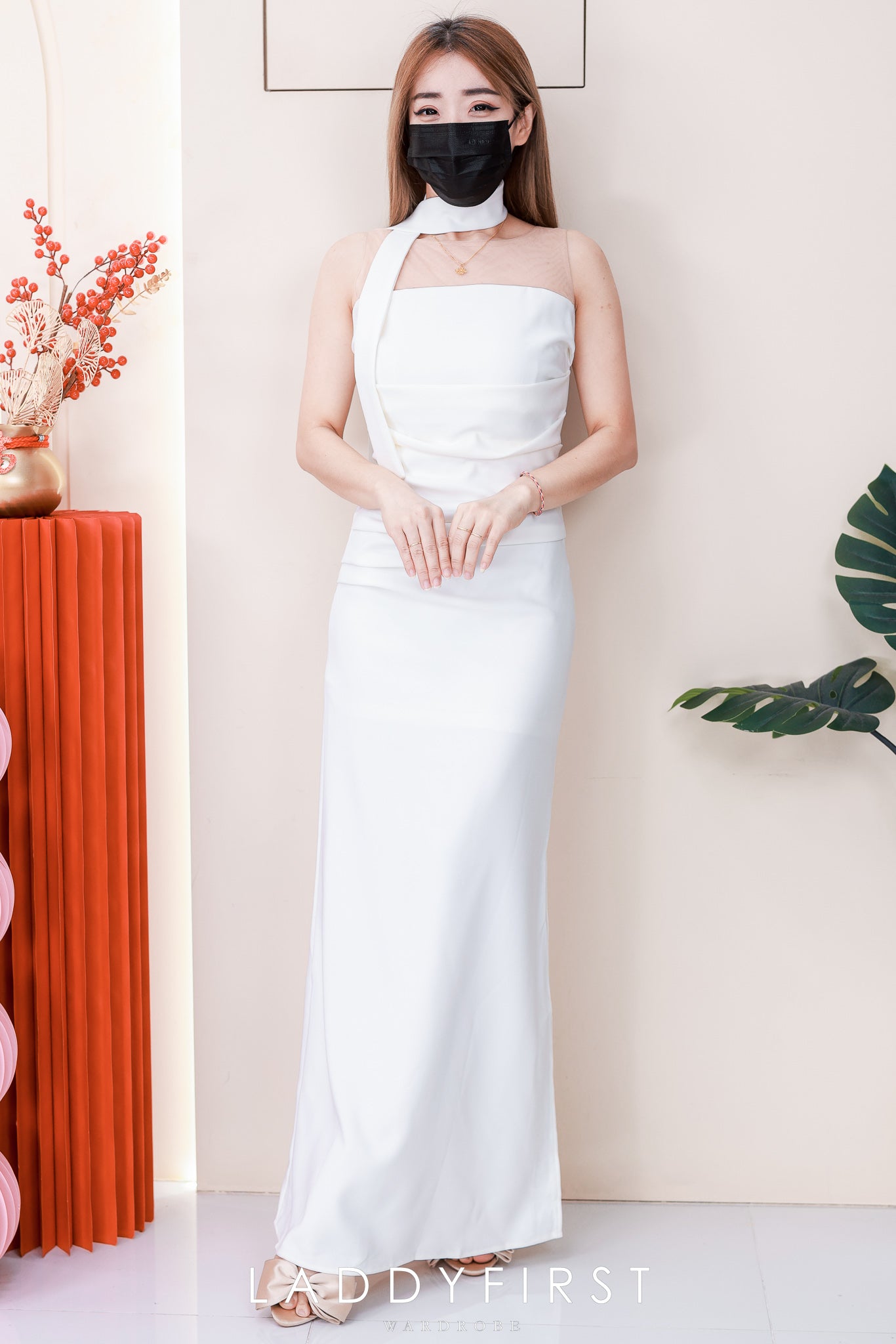 【D23235】高品质高端气质收腰设计晚宴连身长裙，侧边开叉设计 ❤️❤️【A-R1-C5】