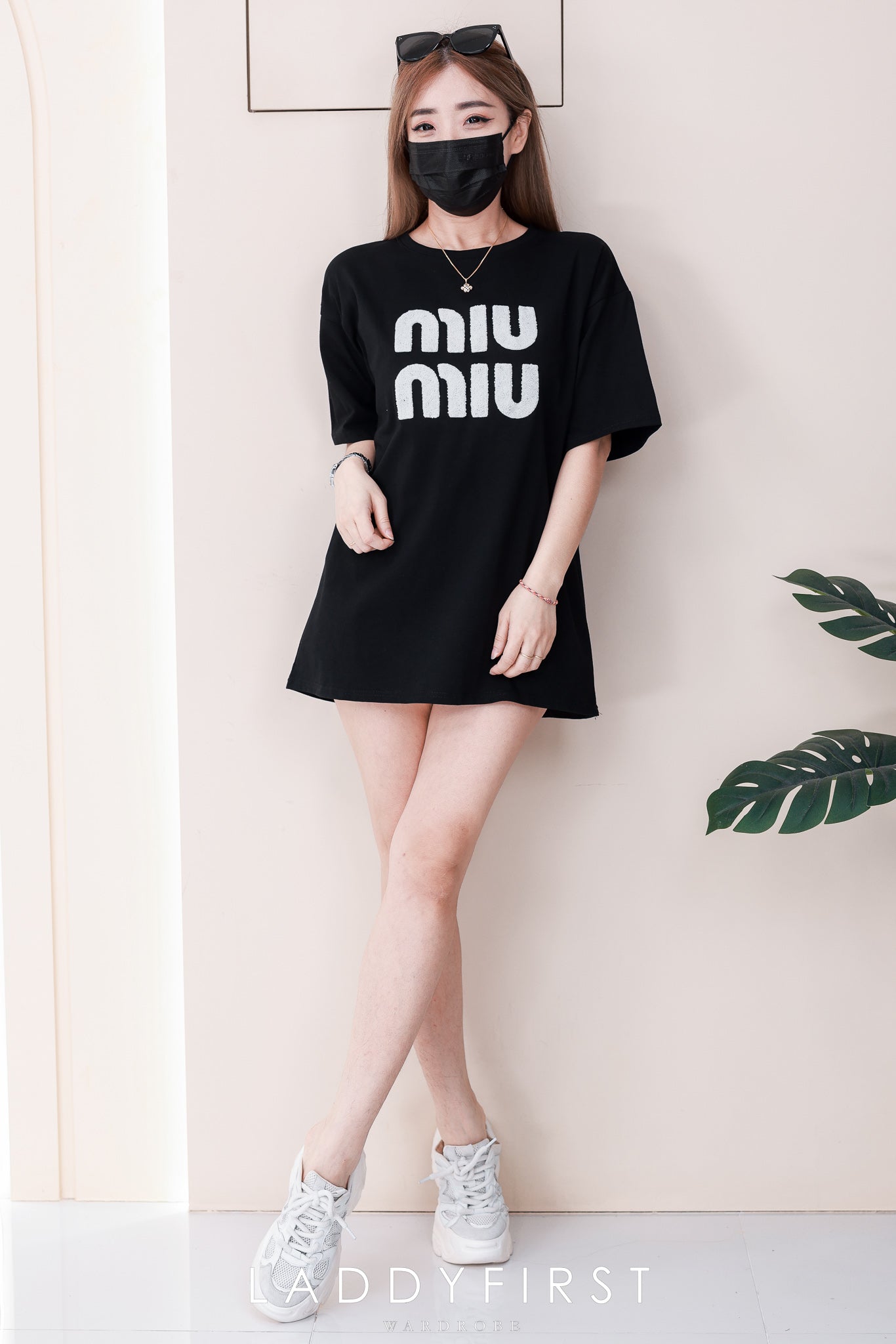 【O7603】毛巾绣字MIUMIU领短袖 Oversized 休闲上衣❤️❤️
