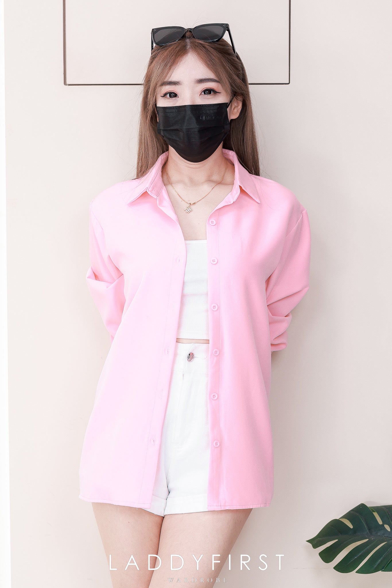 【T80340】＊订单不断＊ 独家爆款高品质韩式宽松版多巴胺色系翻领长袖西装衬衫上衣❤️【A-R1-C5】