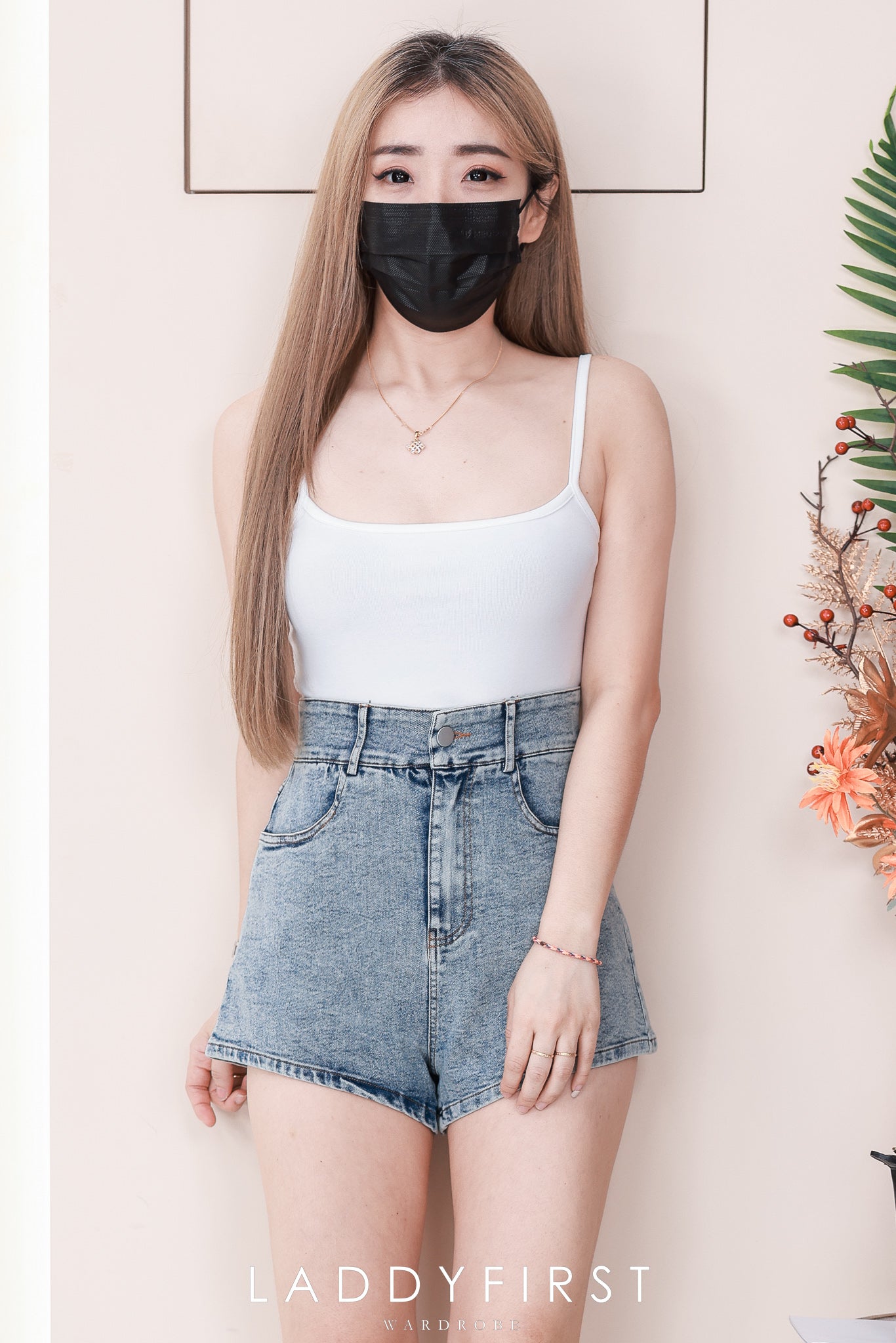 【S6160】高品质COTTON JEANS牛仔弹力日常简约高腰百搭短裤，有口袋 ❤️❤️