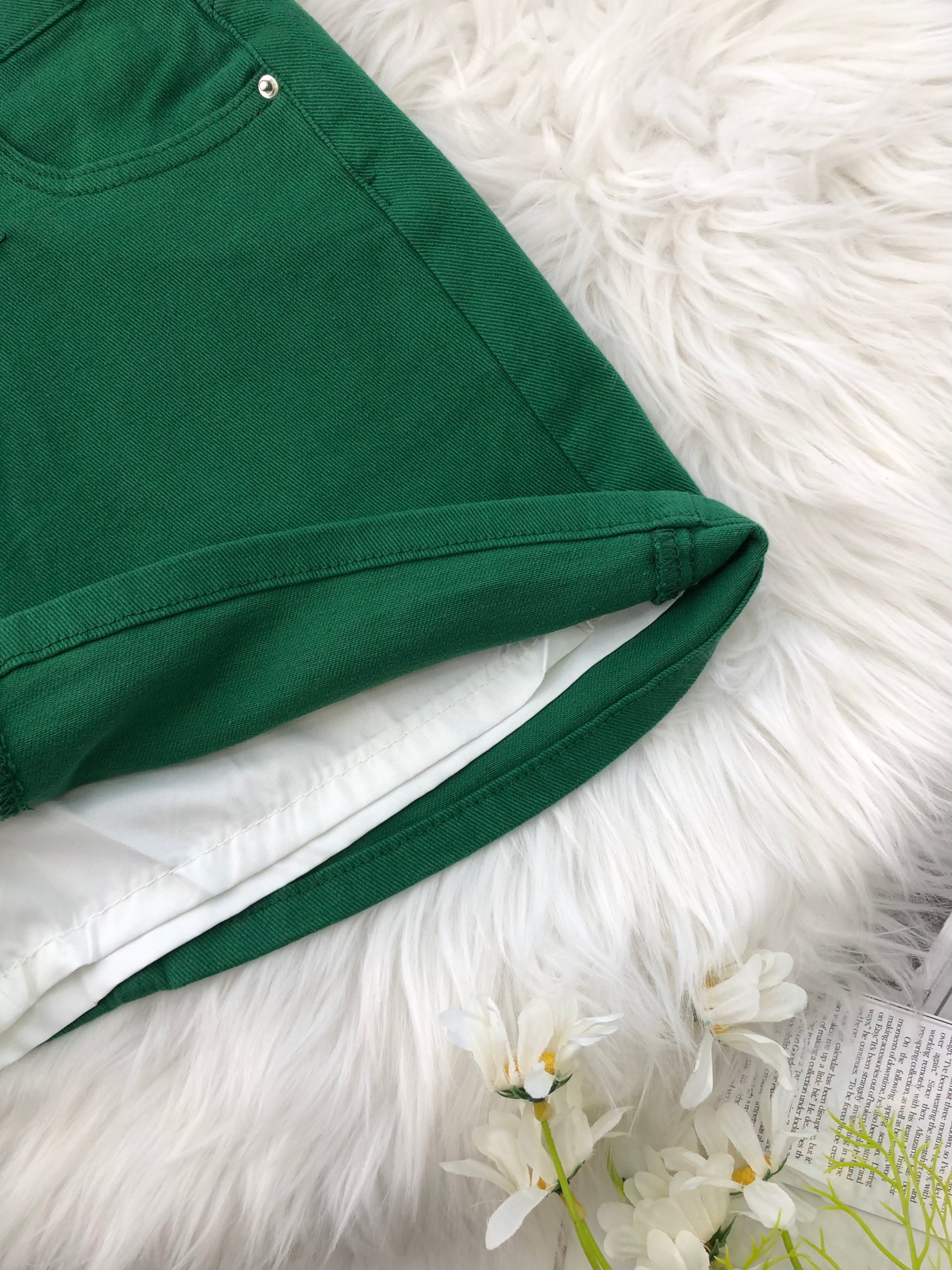 【S9546】高品质简约高腰显瘦A字牛仔百搭裙子，内层有里布短裤有口袋 ❤️❤️【D-R3-C3】