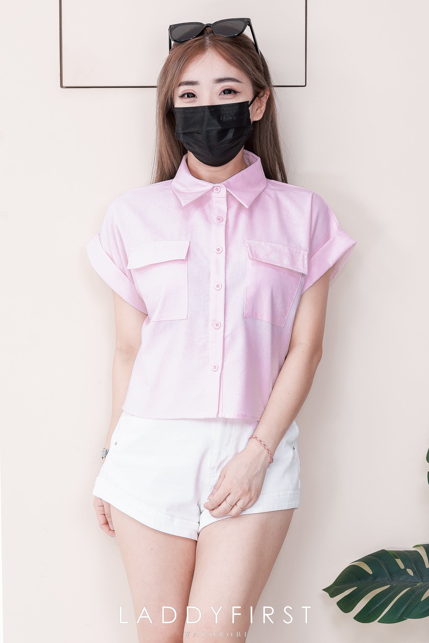【T82600】高品质polo翻领宽松版棉麻衬衫短袖简约百搭上衣，有口袋 ❤❤