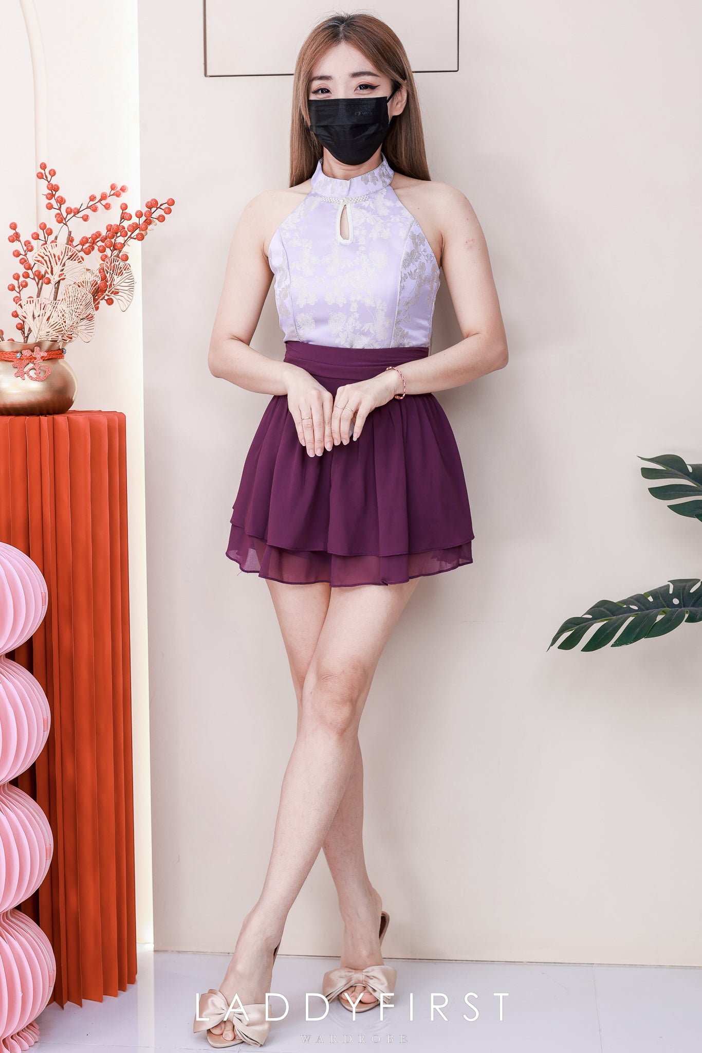 【S681131】‼️爆单王再次到货‼️【独家小圆饼】高质量西装拼雪纺蓬蓬高腰裙子【A-R3-C4】