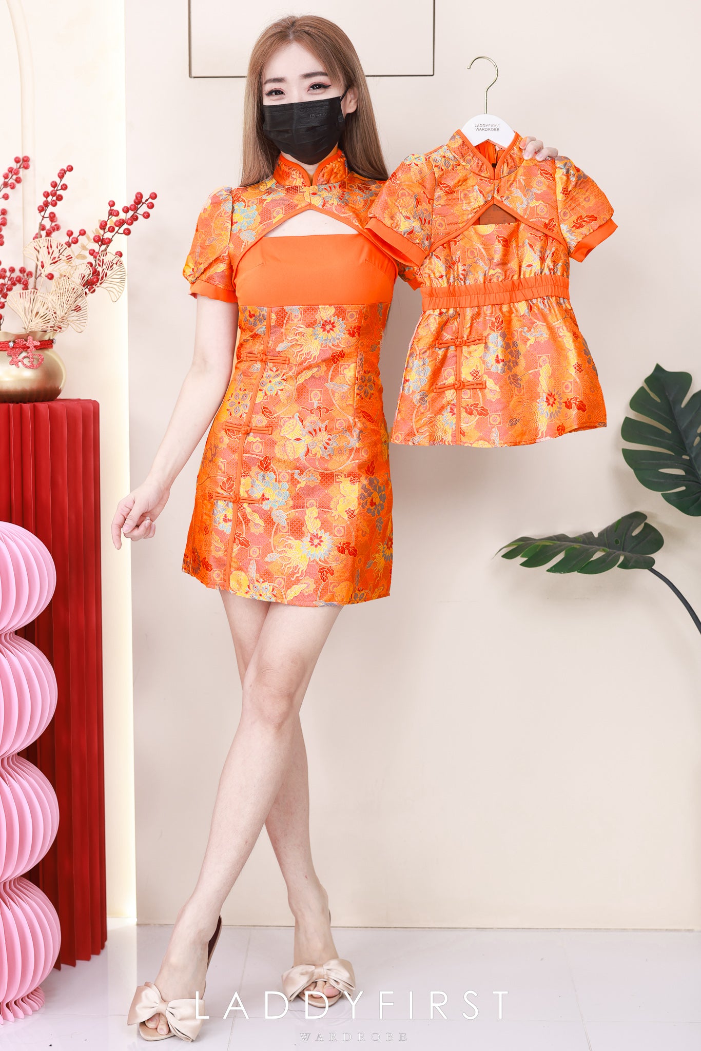 【D1029】高品质【女童】高端贵气国风显腰提花旗袍连身裙子 ❤️❤️【B-R1-C1】