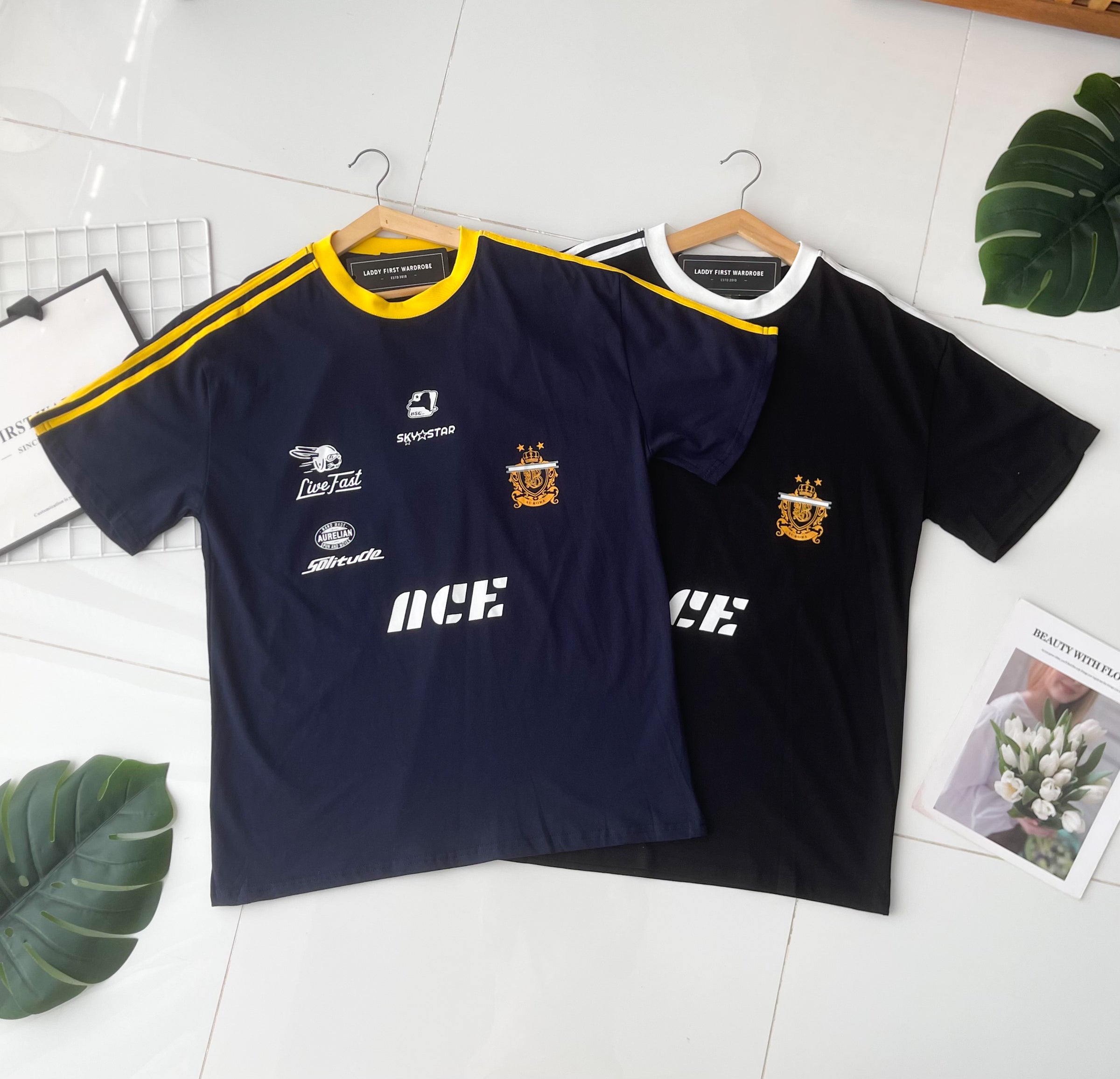 【O9546】高品质宽松休闲拼色OVERSIZE TEE ❤️【H】