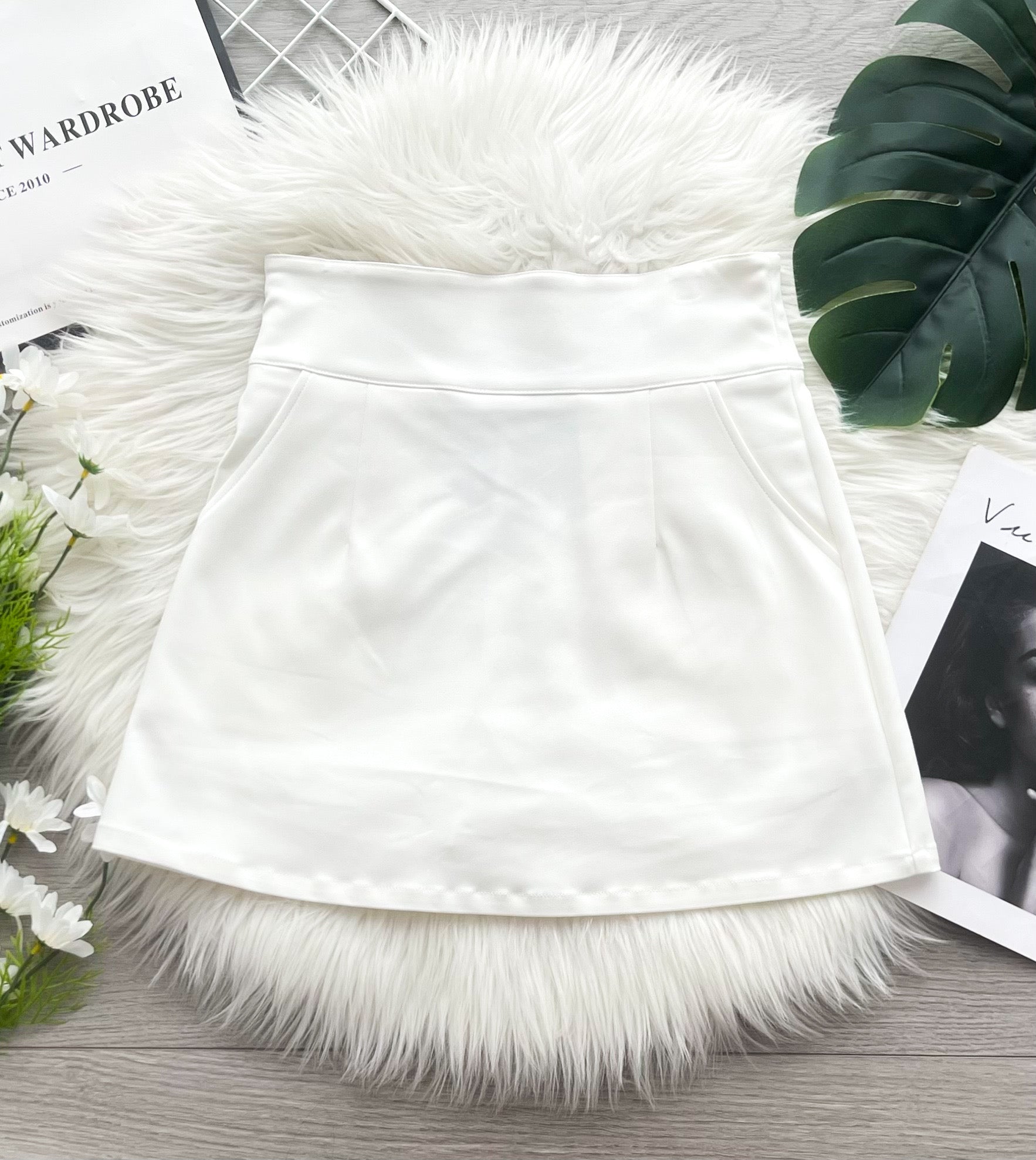 【S4887】独家爆款高品质修腰显瘦A字西装高腰百搭裙子，前后裙子内有里布裤子 ❤️❤️