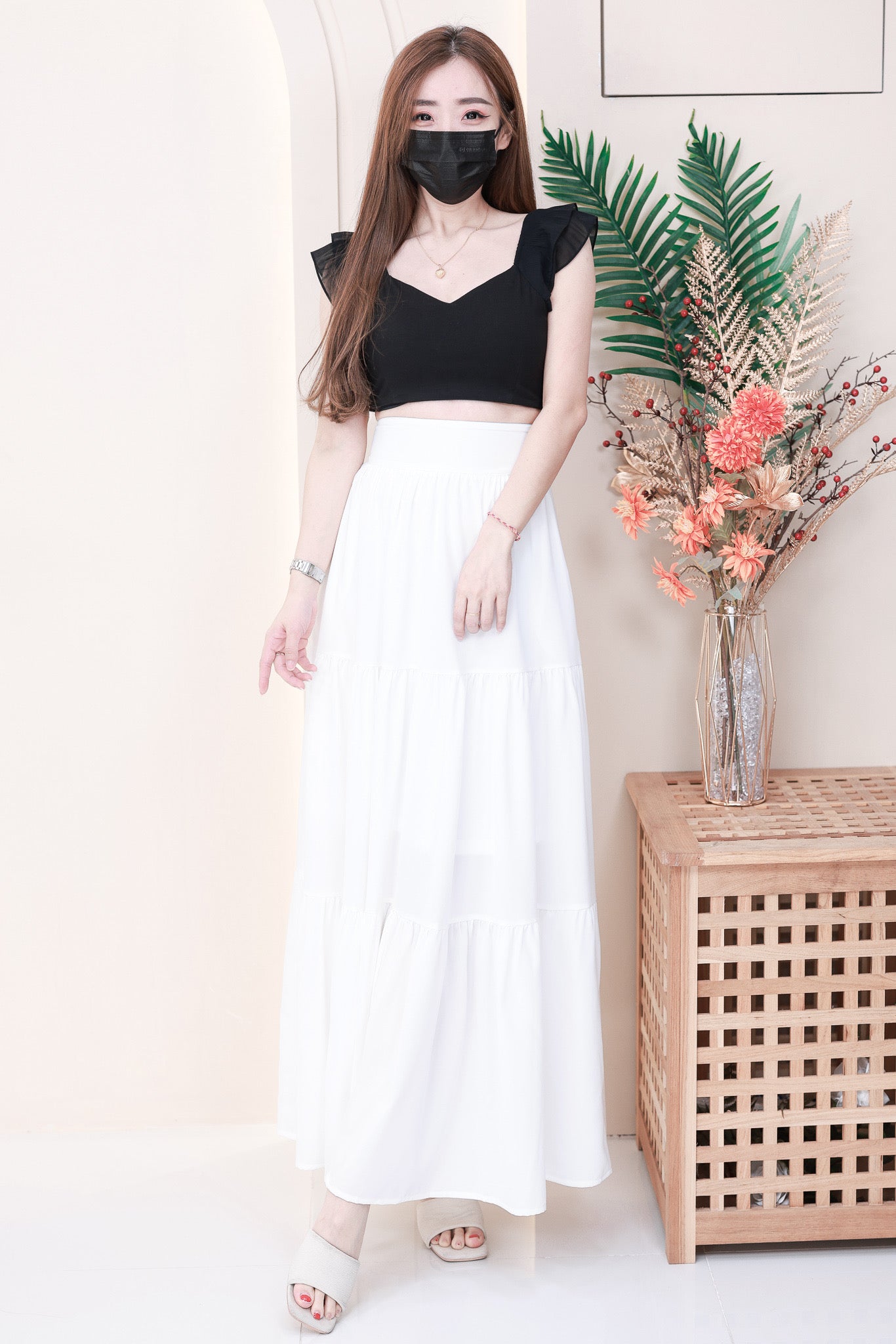 【L1657】【网站福利款✨】独家爆款百褶蛋糕西装垂感大摆韩版长裙【A-R3-C4】