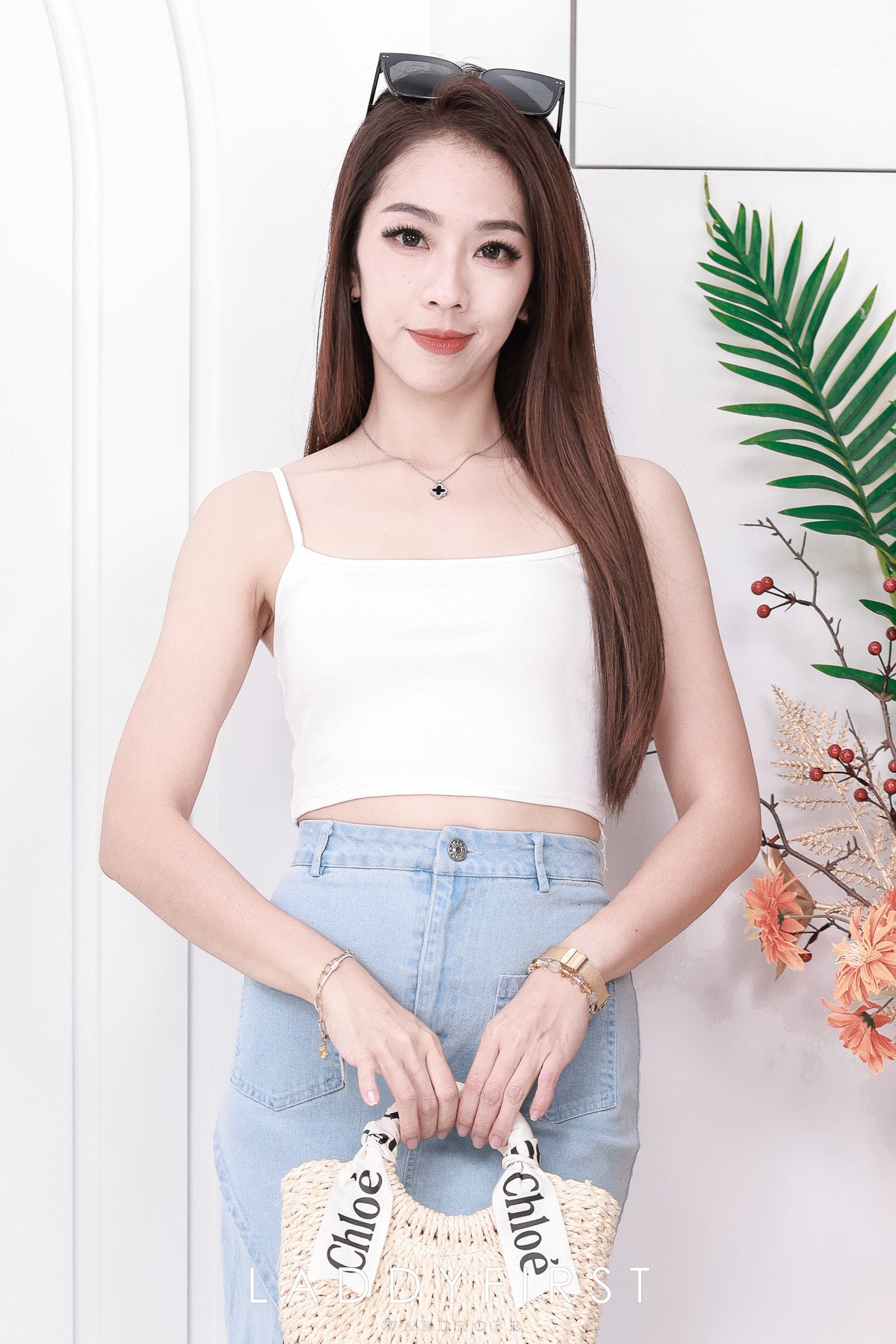 【T3395】独家爆款方领无袖肩带纯棉弹力内搭上衣 ❤❤ 【B-R2-C1】