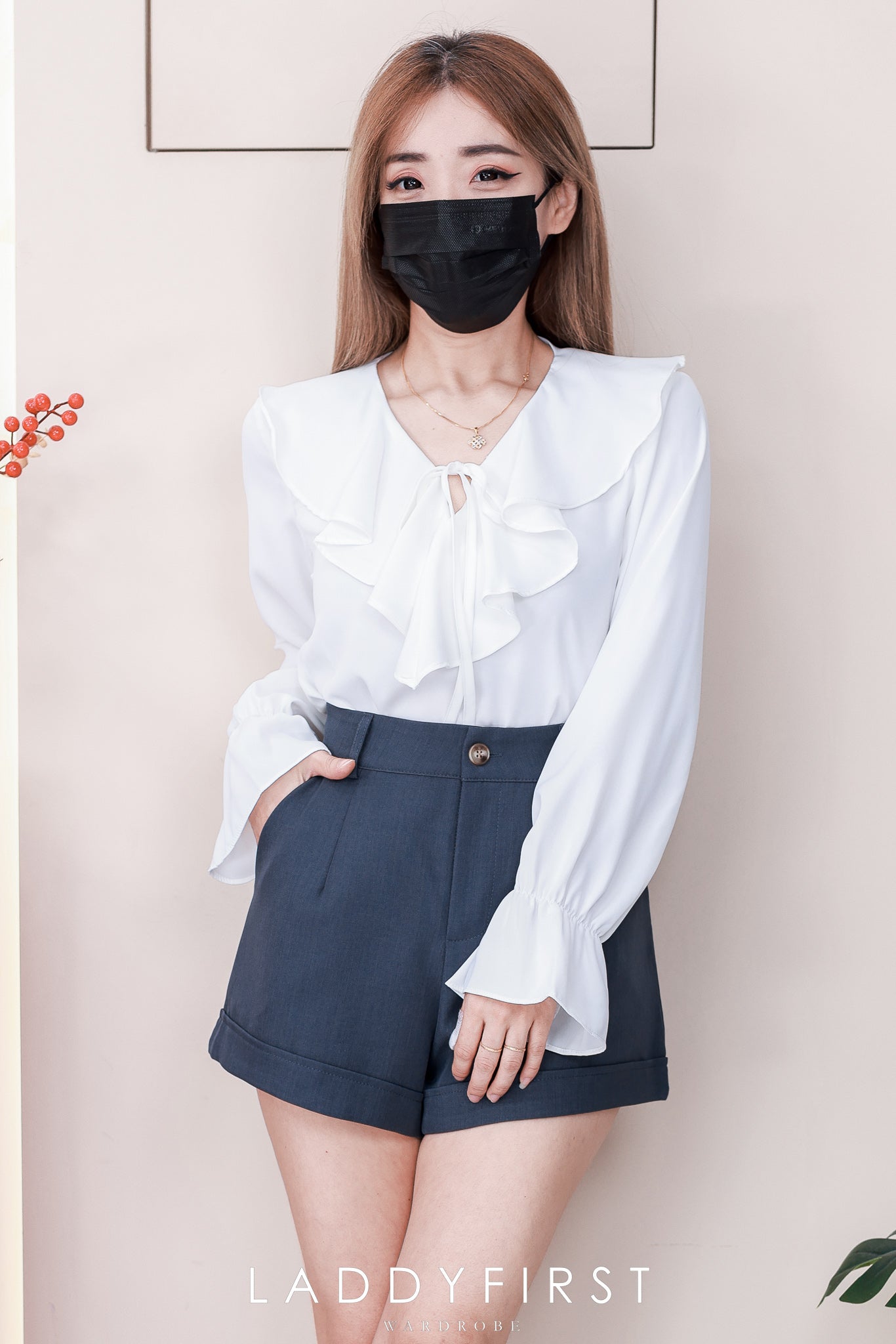 【T81166】高品质雪纺飘逸感荷叶边上衣 ❤️❤️