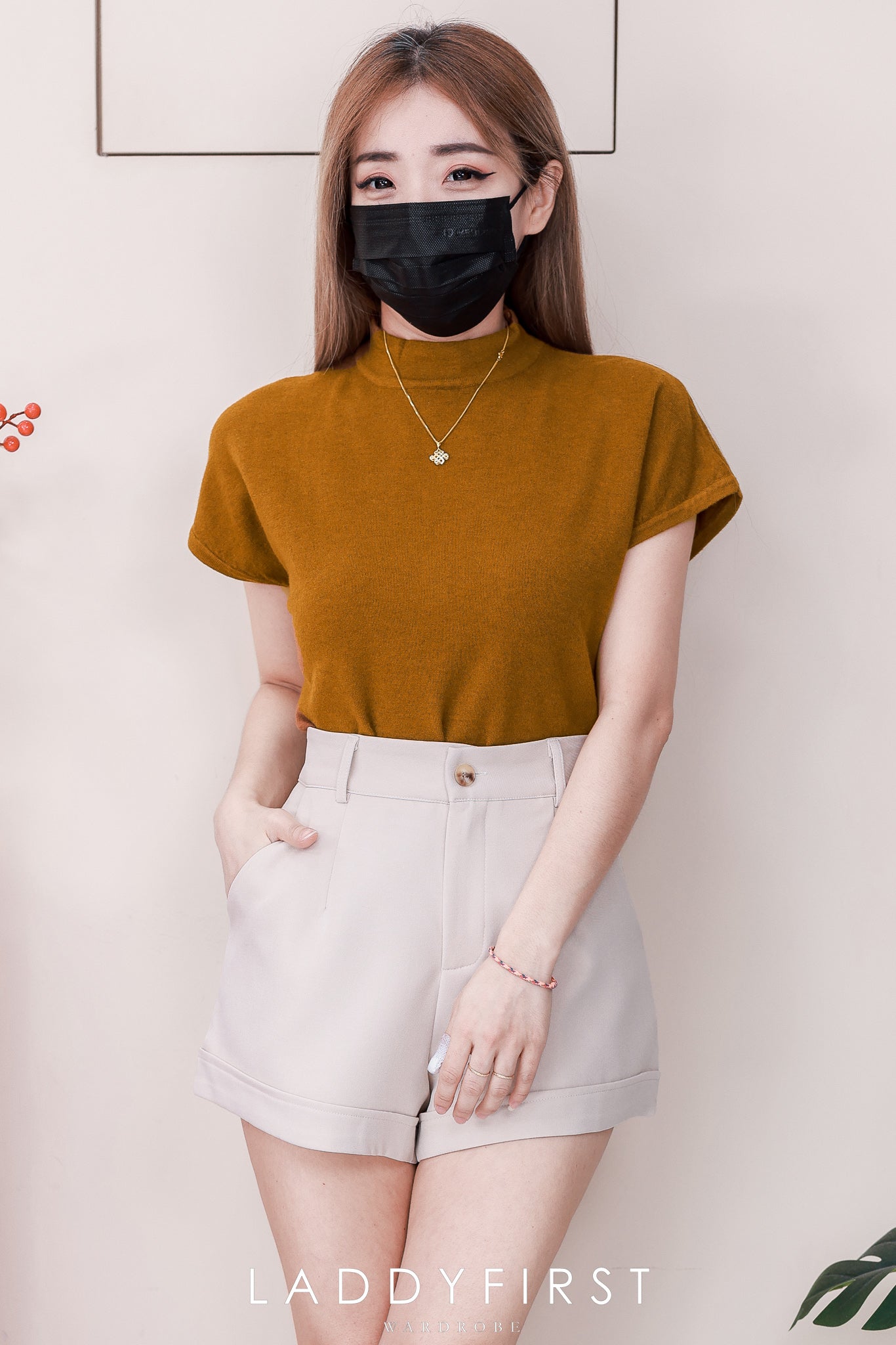 【S82622-1】⚡补货预订款⚡高品质西装极简简约A字百搭高腰短裤，有口袋 ❤️❤️