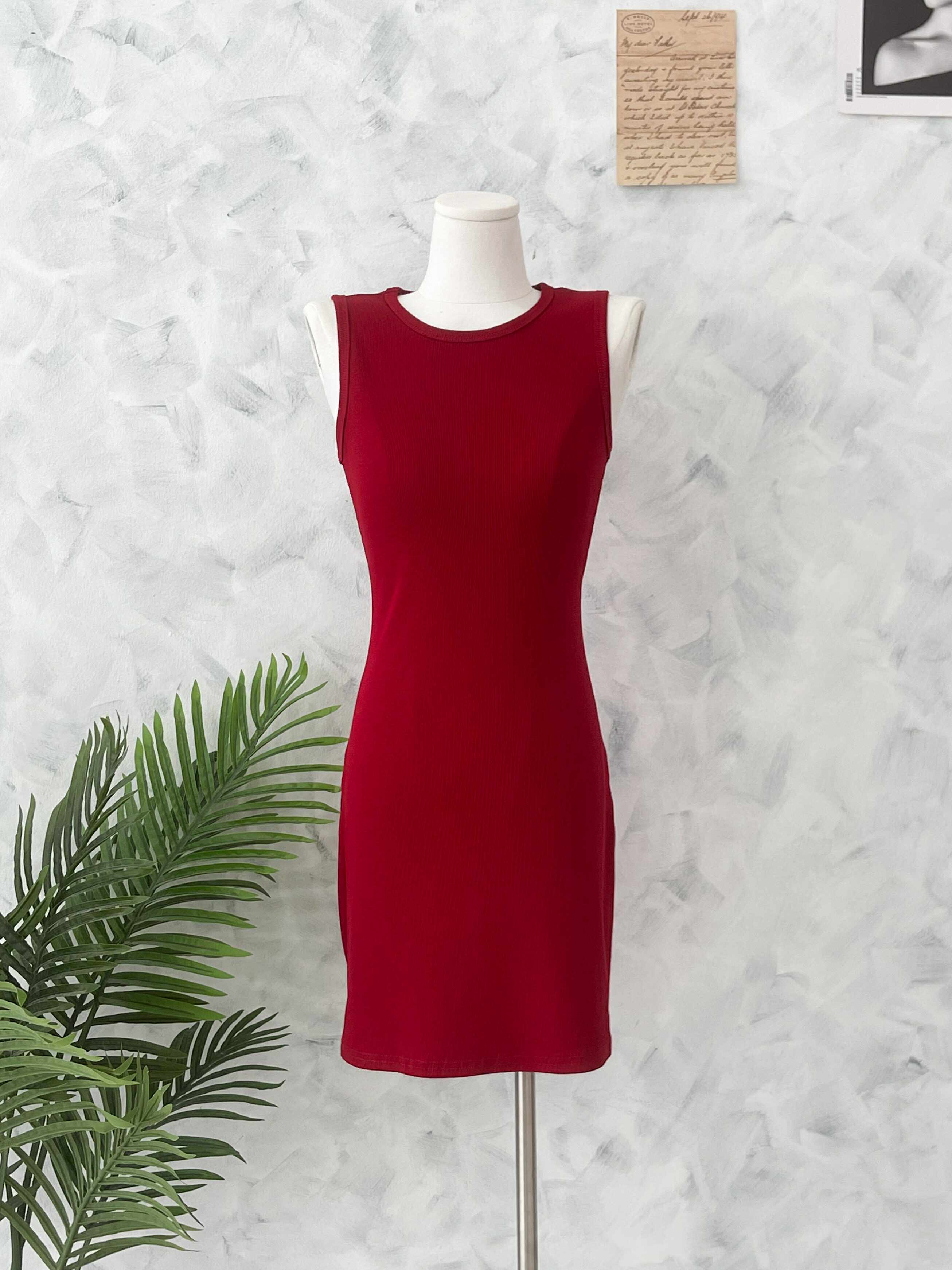 【D82420】高品质螺纹面料弹力慵懒风连身裙子❤️❤️ 【C-R1-C3】