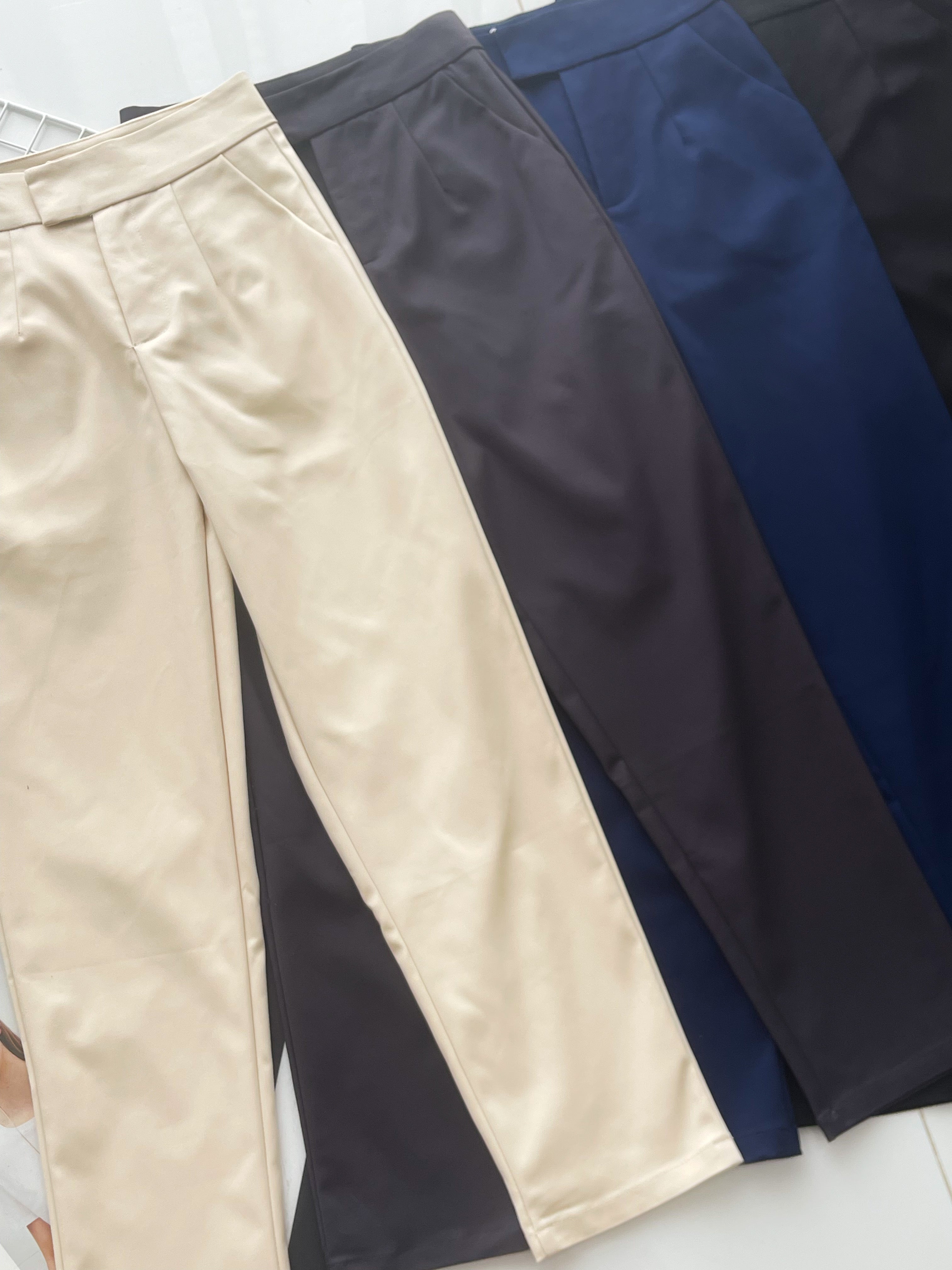 【L80390】高品质OL西装高腰九分长裤，有口袋 ❤️❤️