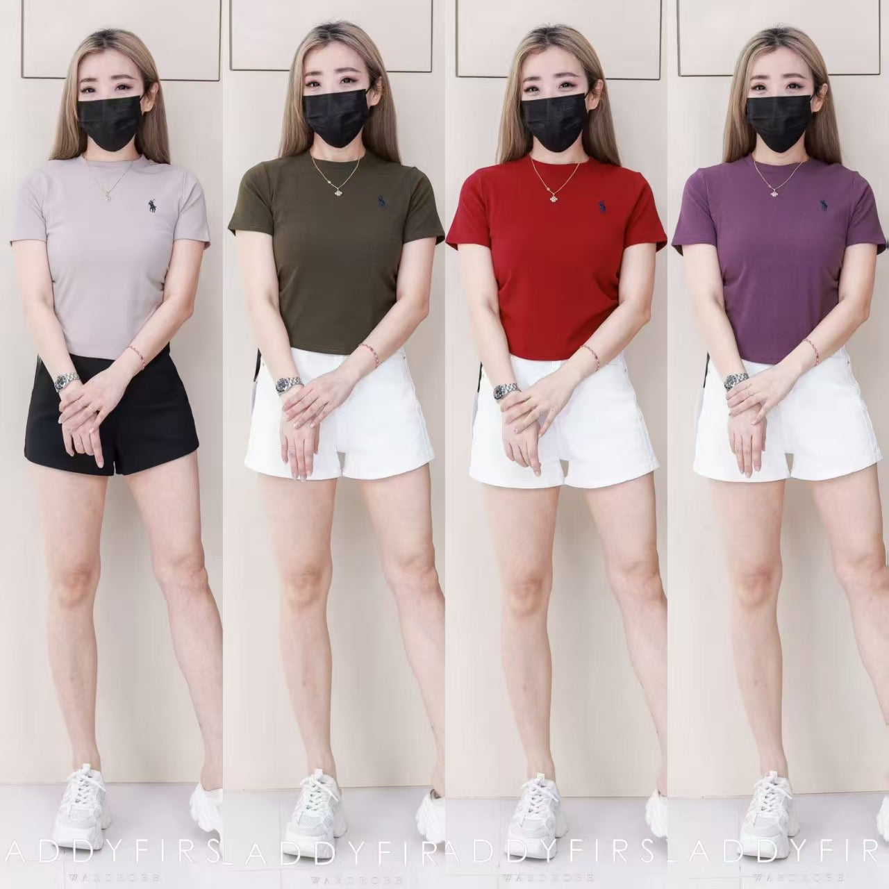 【T27425】高品质polo刺绣logo圆领短袖修身版型纯棉弹力休闲百搭上衣 ❤❤