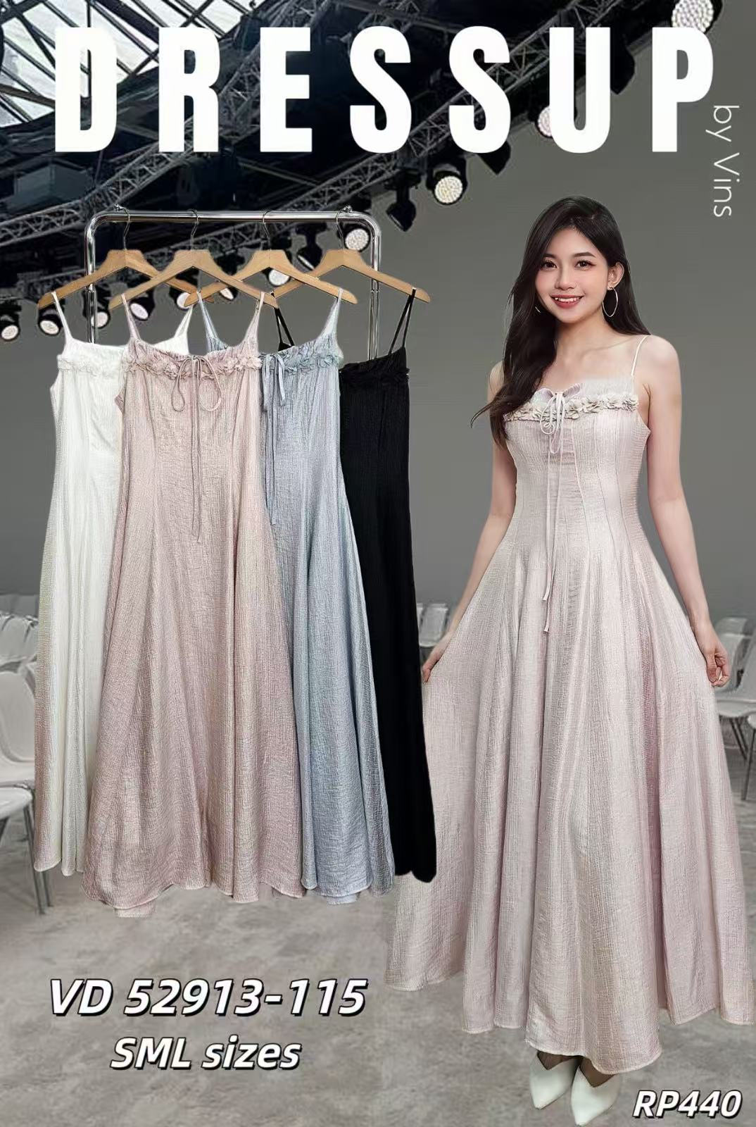 【D52913】高品质高贵气质感晚宴连身裙子 ❤️❤️【A-R1-C6】