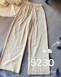 【L5230 / 5335】✨现货✨ 2025新品夏季复古棉麻九分裤阔腿直筒长裤 ❤️【A-R1-C3】