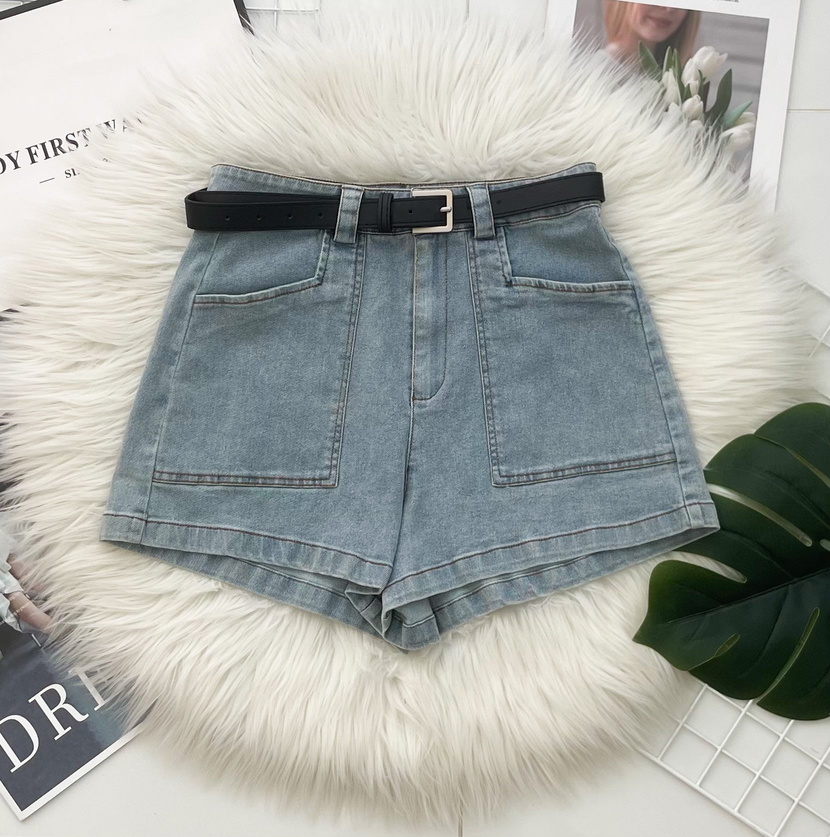 【S4964 / 19690】高品质COTTON JEANS简约日常休闲百搭牛仔长裤，有口袋 配送皮革腰带 ❤️❤️