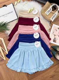 【S681131】‼️爆单王再次到货‼️【独家小圆饼】高质量西装拼雪纺蓬蓬高腰裙子【A-R3-C4】