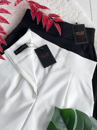 【S2129】【网站福利款✨】独家爆款高品质简约百搭款A字西装高腰裙子，内层有里布短裤，有口袋 ❤️❤️ 【C-R3-C4】