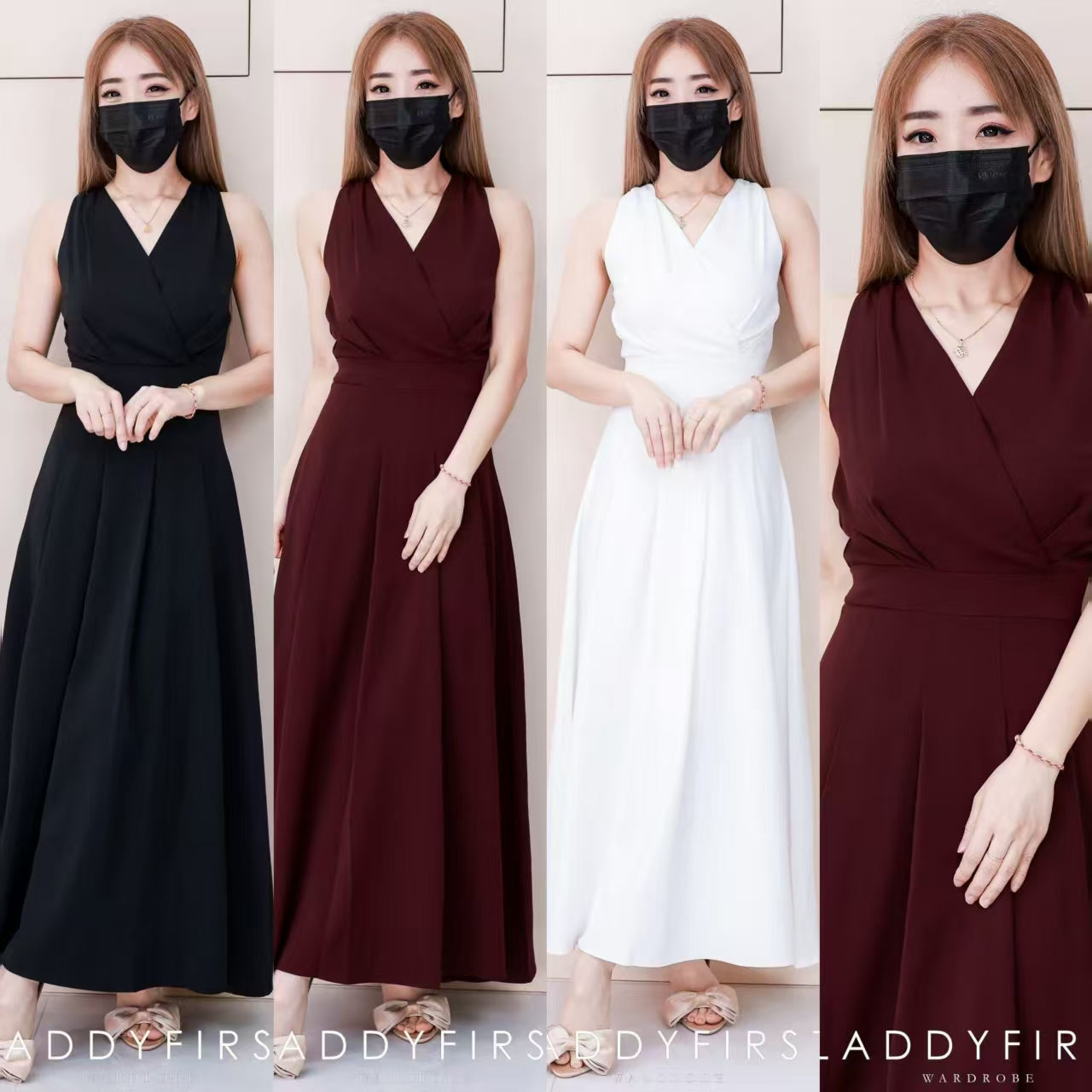 【D6968】高品质气质浪漫优雅款晚宴连身长裙 ❤❤【A-R1-C5】