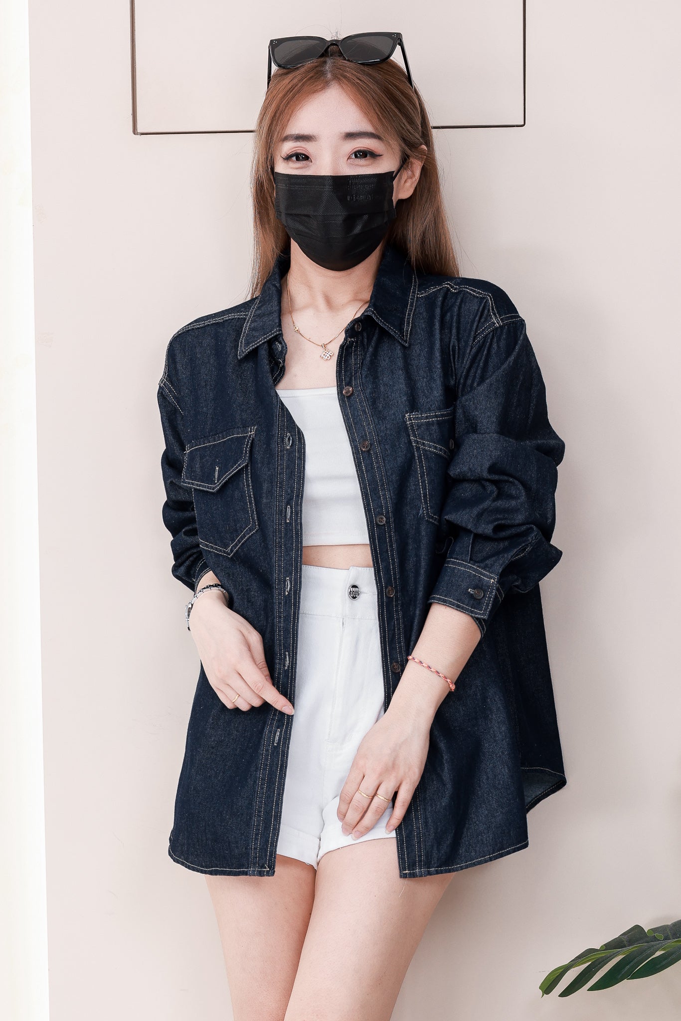 【JK82776】高品质韩式宽松版Oversized 牛仔长袖外套 ❤❤