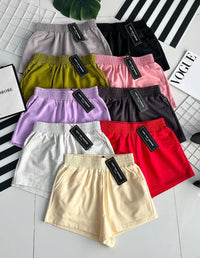 【S9045】独家爆款卫衣棉松紧腰弹力日常休闲百搭短裤，有口袋 ❤️❤️ #休闲百搭 🔥🔥 【B-R3-C3】