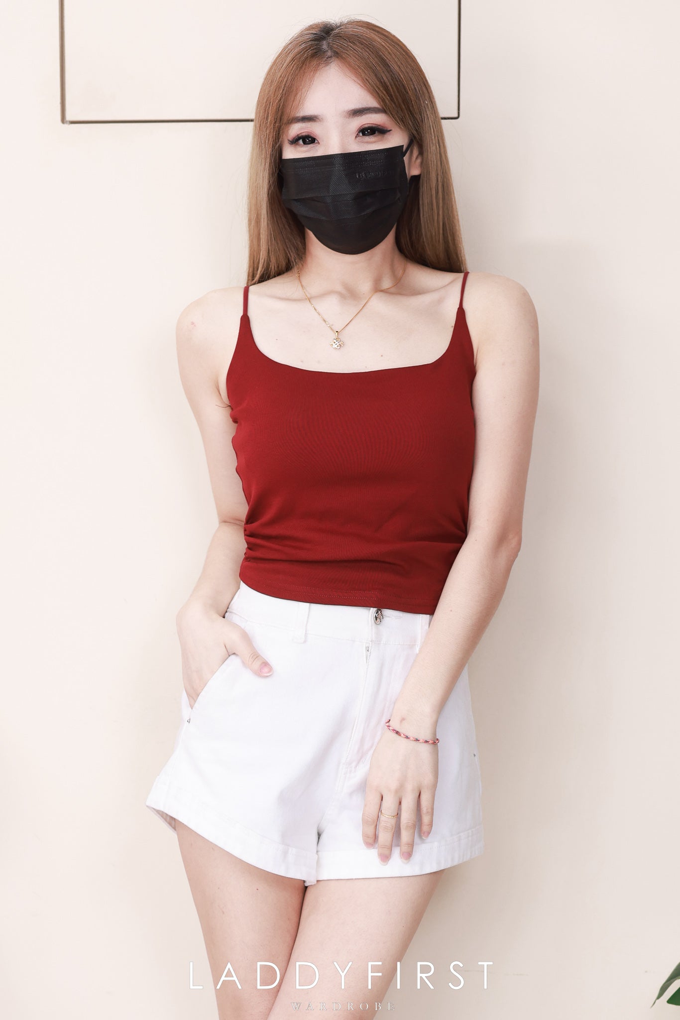 【T80658】高品质纯棉弹力带胸垫无线肩带上衣/内搭 ❤️❤️