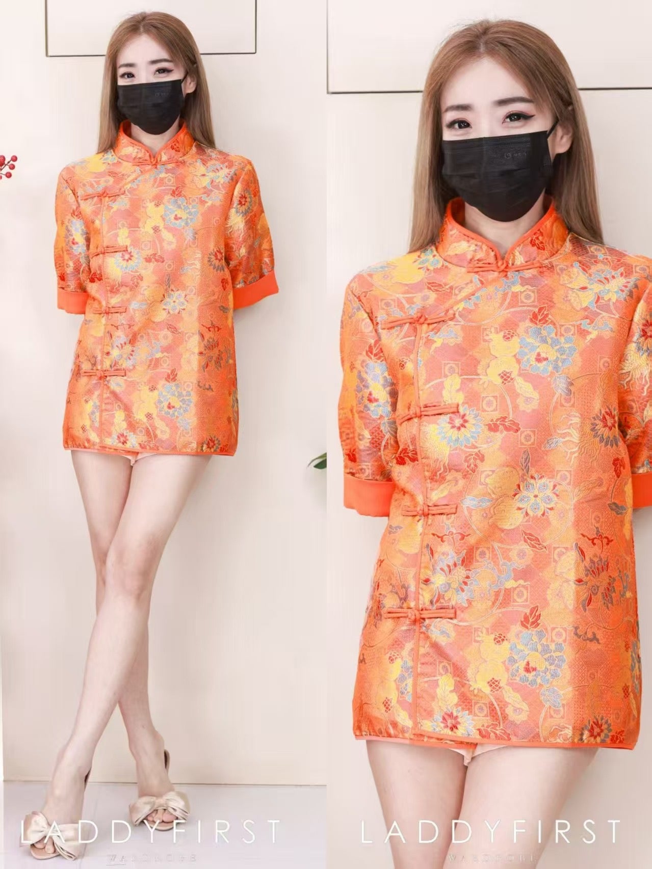 【T1026】高品质【男装】高端大气国风唐装提花旗袍上衣 ❤❤