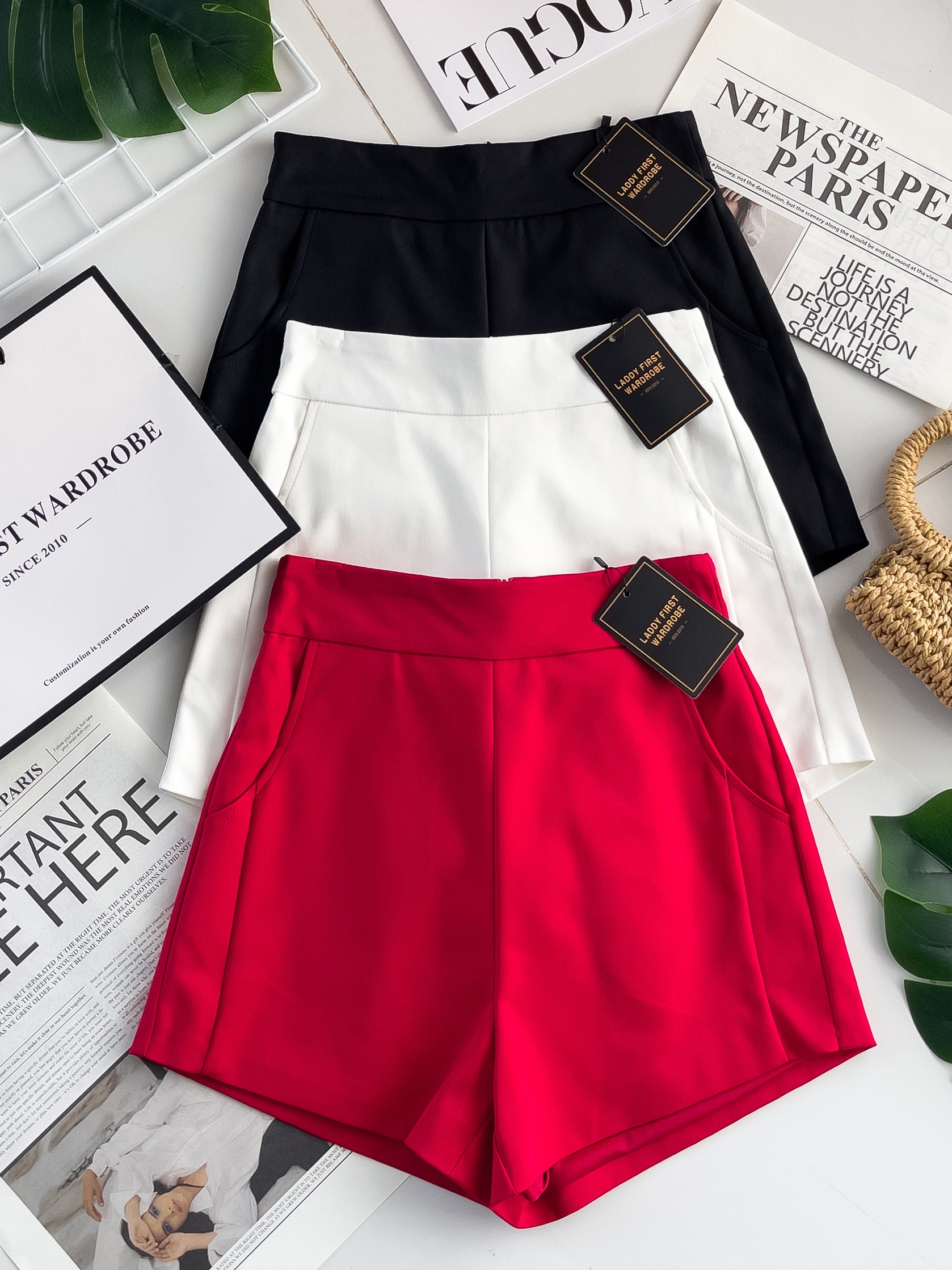 【S3478】独家爆款高品质万能系列休闲简约日常百搭款西装高腰短裤，有口袋 #内层加里布 #必备百搭款 #高腰显瘦 ❤️❤️ 【A-R2-C4】