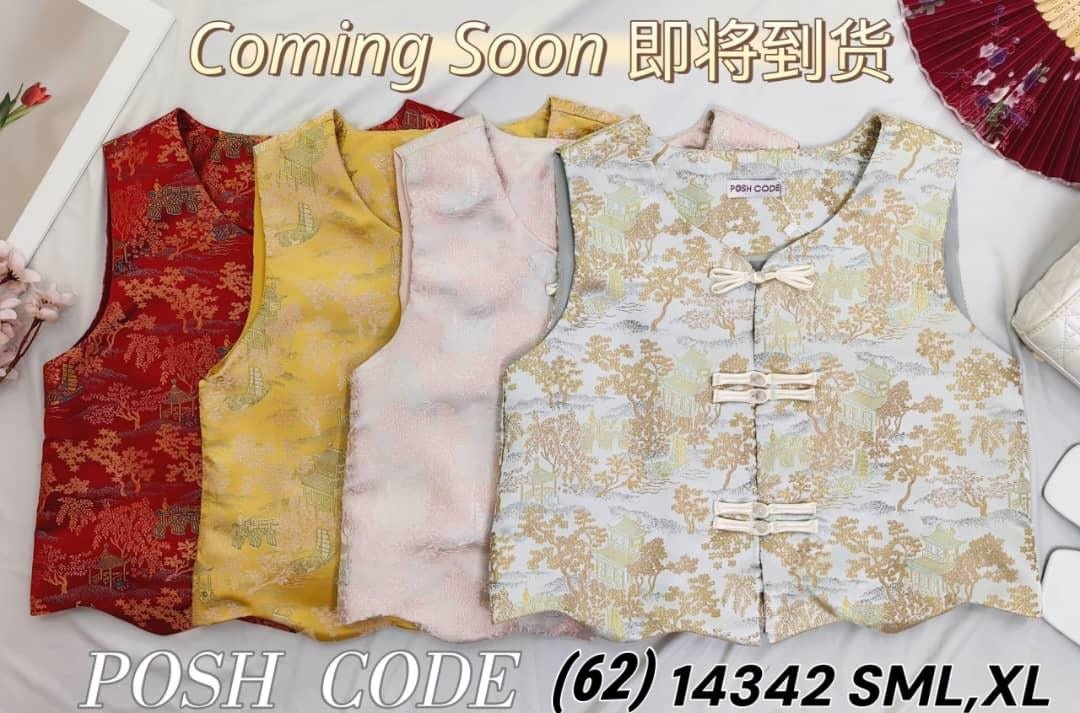 【T14342 / 37590-1】⚡补货预订款⚡高品质新中式精致盘扣无袖旗袍上衣 ❤️❤️