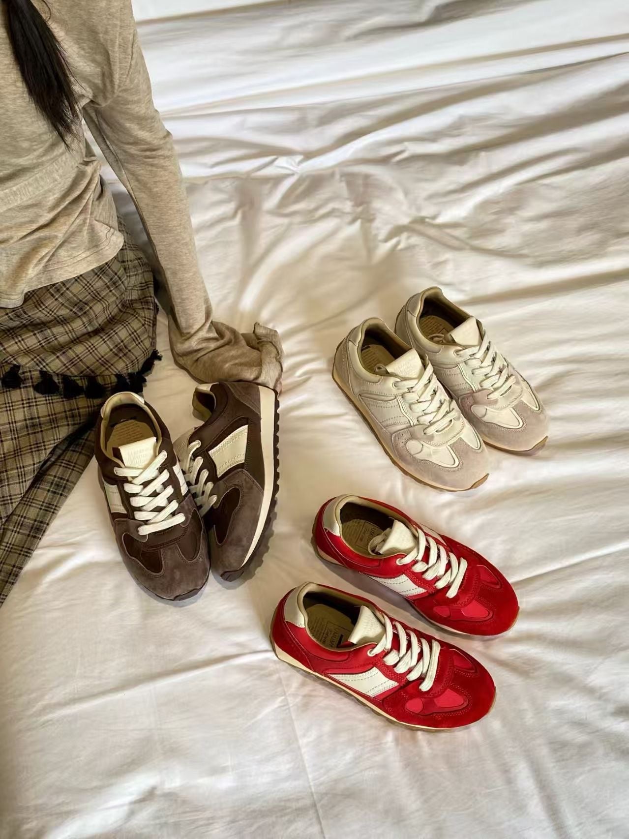 【R3211-5】🔅精选预售款🔅 高质量街头风极简百搭软底复古真皮休闲阿甘鞋子 ❤️