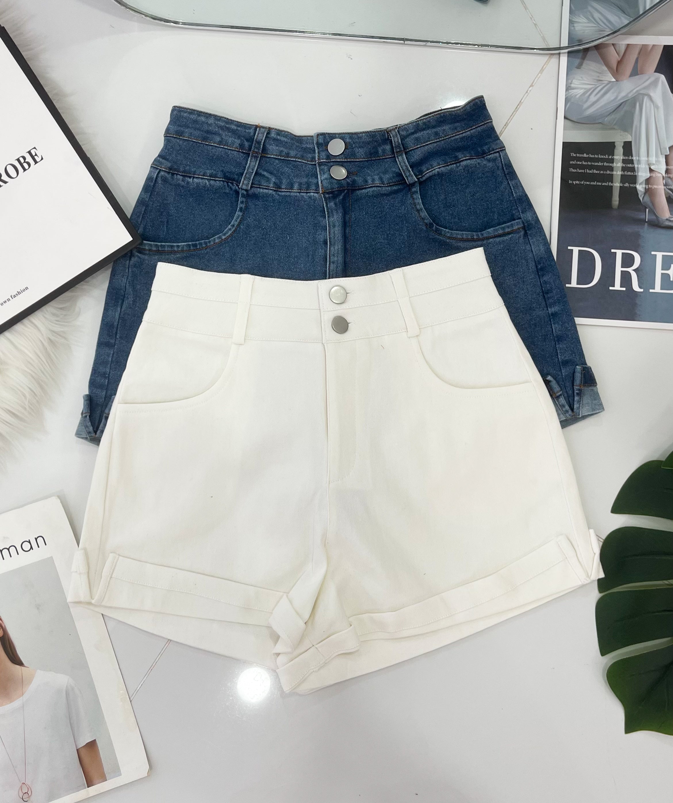 【S4978 / 19887】高品质简约休闲COTTON JEANS牛仔百搭短裤，有口袋 ❤️❤️ 【A-R1-C2】
