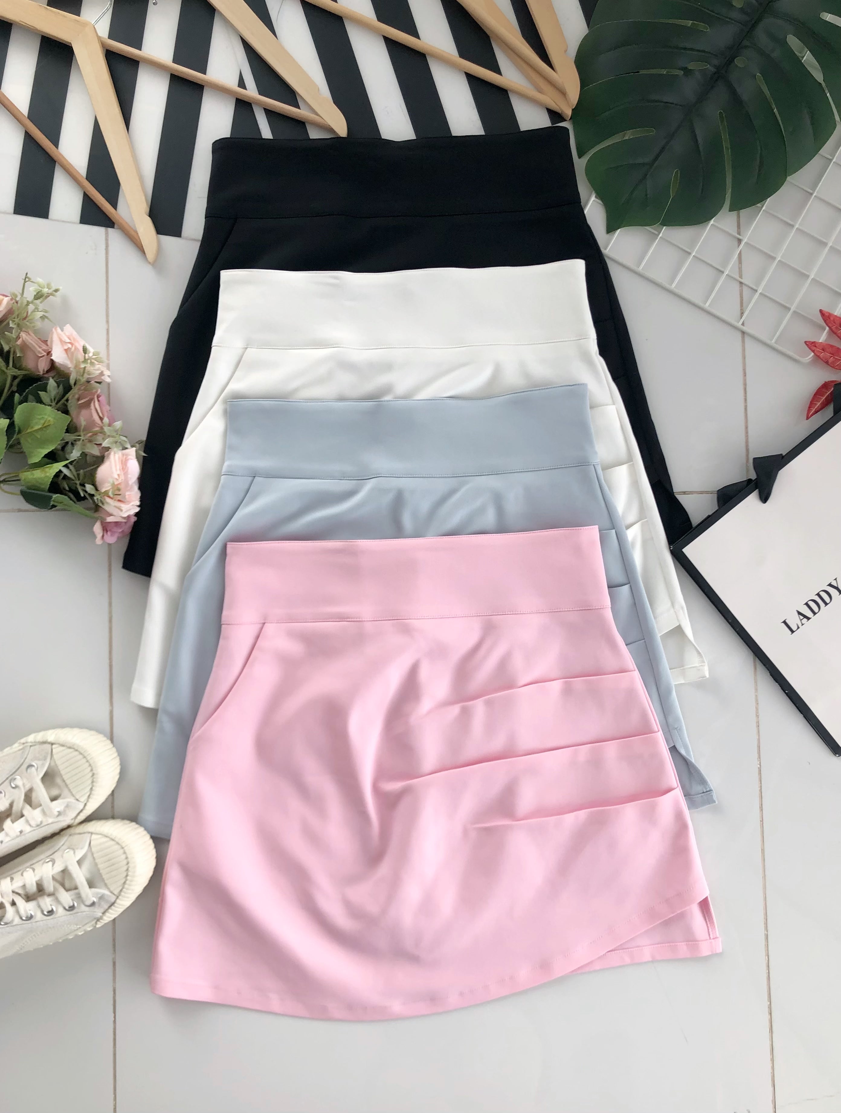 【S5724】【直播间搭配裤裙】独家爆款高品质前后裙子西装A字高腰简约百搭裙子，后中隐形拉链，有口袋 #百搭款 🔥🔥