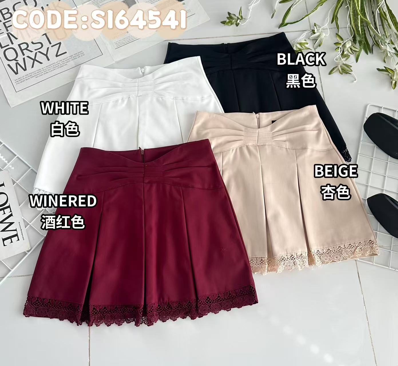 【S164541】高品质前后裙子内层有里布短裤西装百褶高腰裙子 ❤️❤️