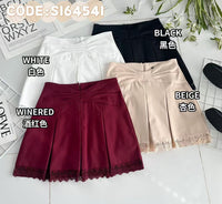【S164541】高品质前后裙子内层有里布短裤西装百褶高腰裙子 ❤️❤️ 【A-R1-C2】