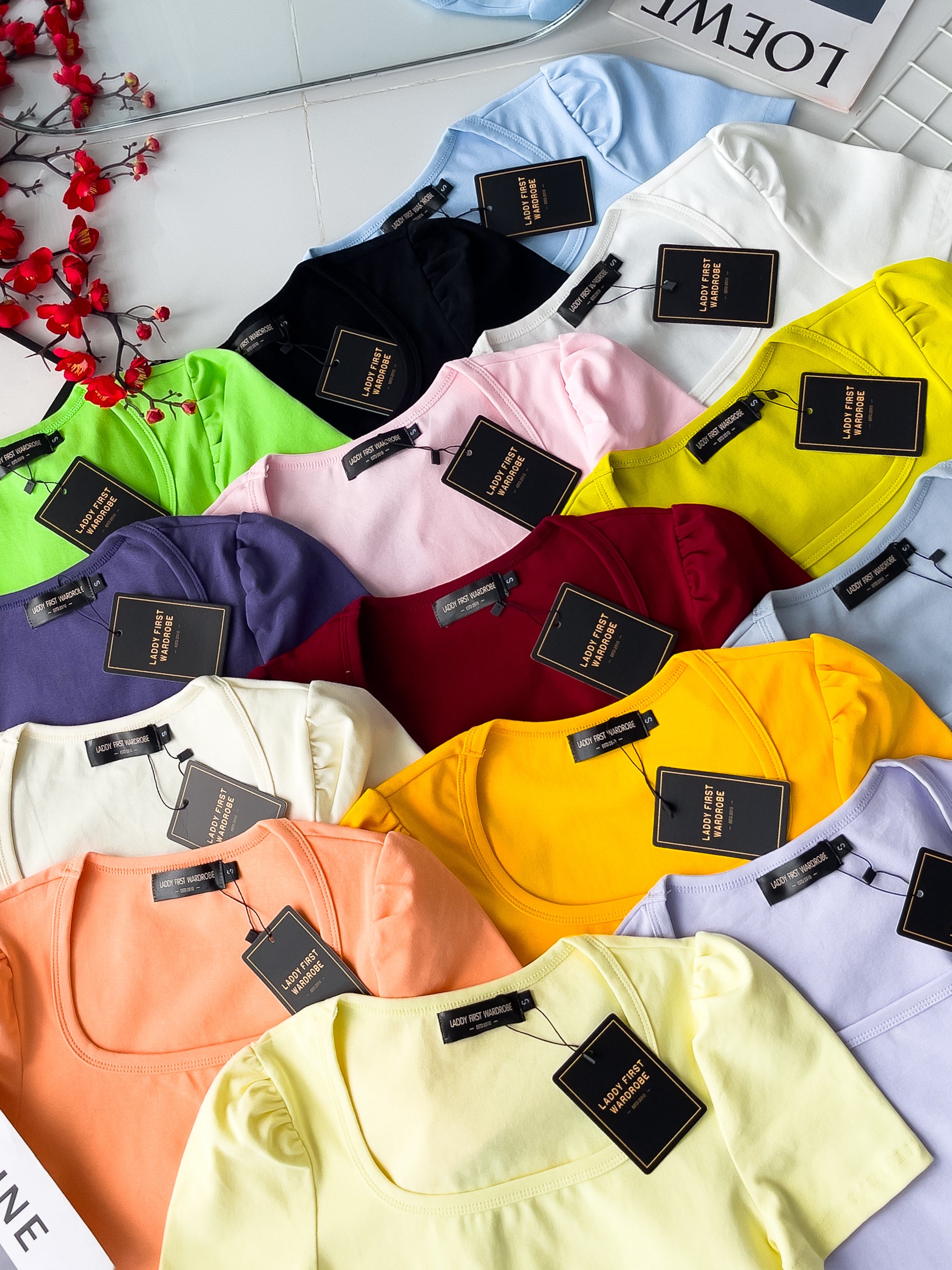 【T3329】独家爆款方领短袖纯棉弹力简约休闲百搭上衣 ❤️❤️ 【A-R3-C2】