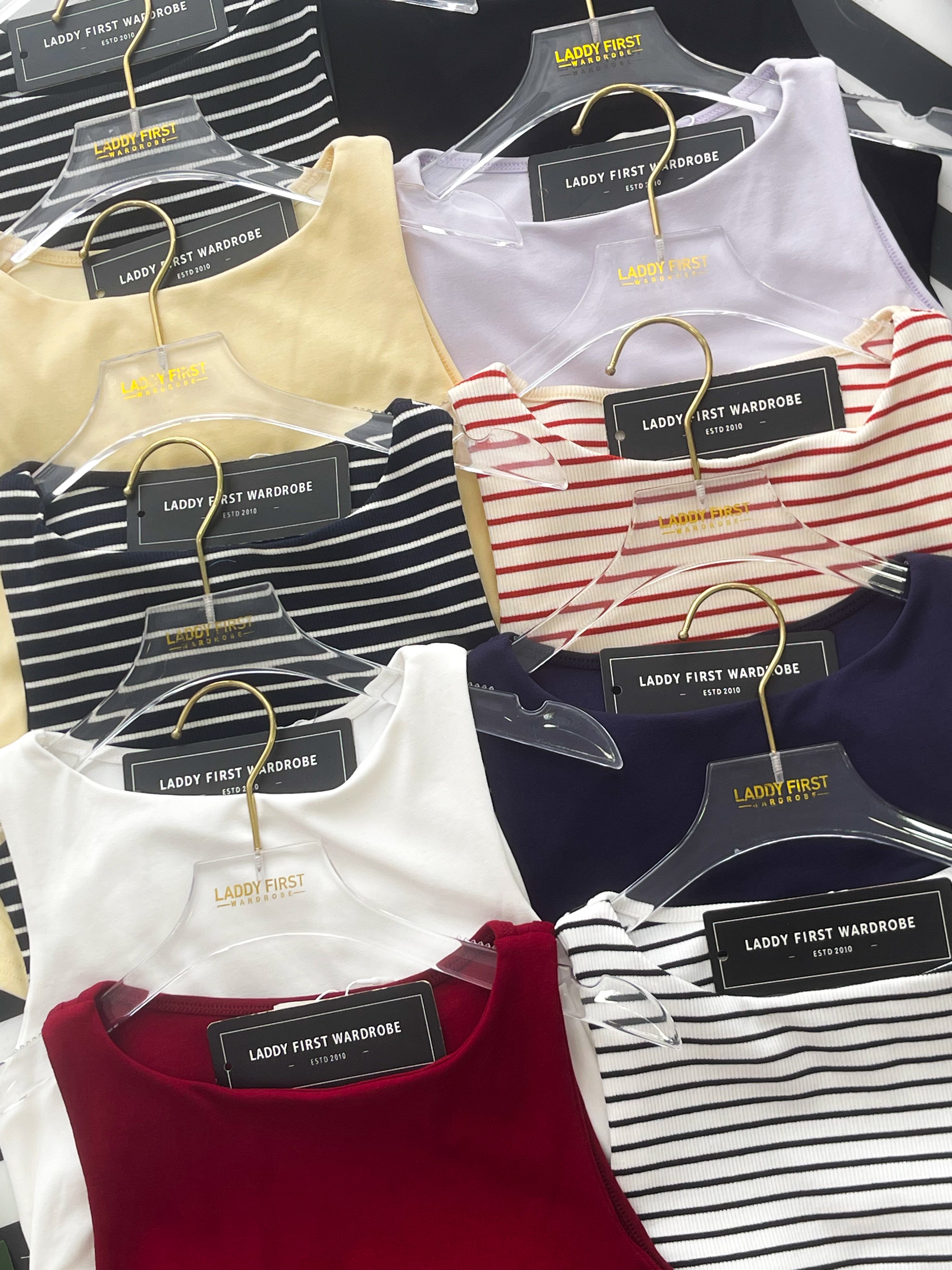 【T82928】高品质螺纹/纯棉弹力带胸垫无袖百搭背心上衣 ❤️❤️