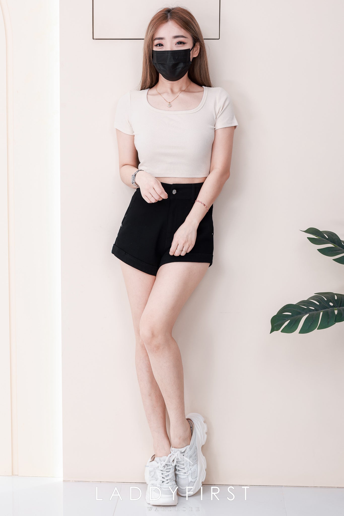 【T82067】高品质螺纹超弹力方领短袖短版百搭上衣 ❤❤
