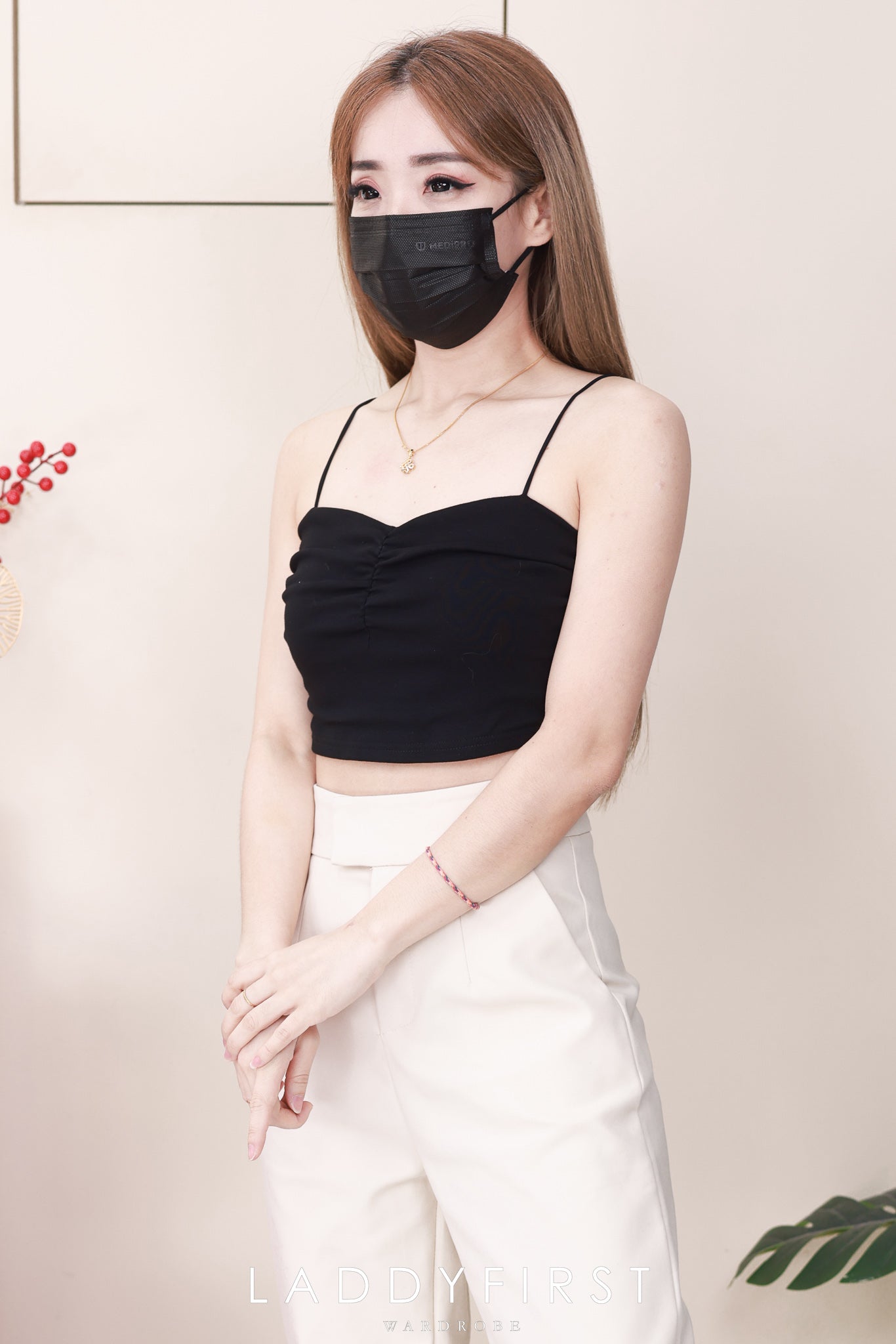 【L80390】高品质OL西装高腰九分长裤，有口袋 ❤️❤️ 【A-R1-C3】