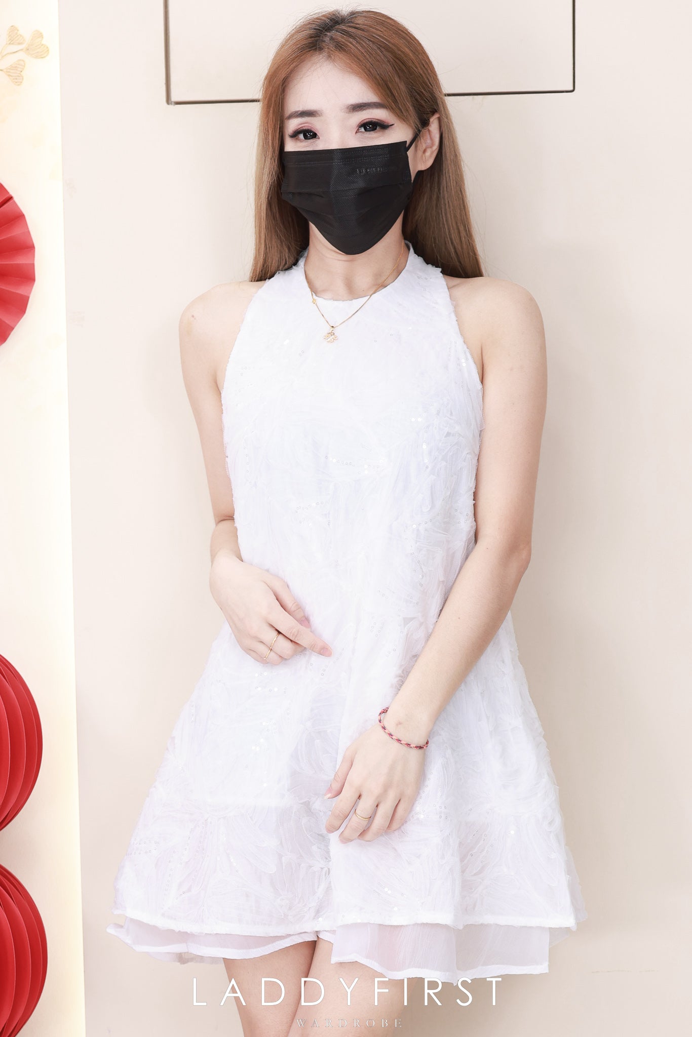 【D77167】高品质仙气温柔风亮片网纱雪纺宽松连身裙子 ❤❤