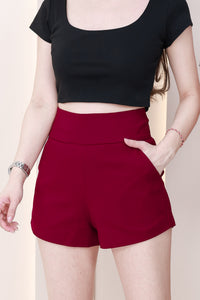 【S6644】【网站福利款✨】独家爆款【万能妹妹】高品质万能西装高腰休闲简约百搭短裤，后中隐形拉链，有口袋，内层加里布 #百搭必备 🔥🔥 【D-R1-C1】