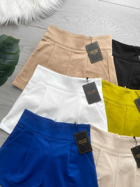 【S6422】✨独家爆单王✨ 独家定制款高品质简约日常西装万能高腰阔腿百搭短裤，有口袋 后中拉链 ❤️❤️ 【D-R1-C4】