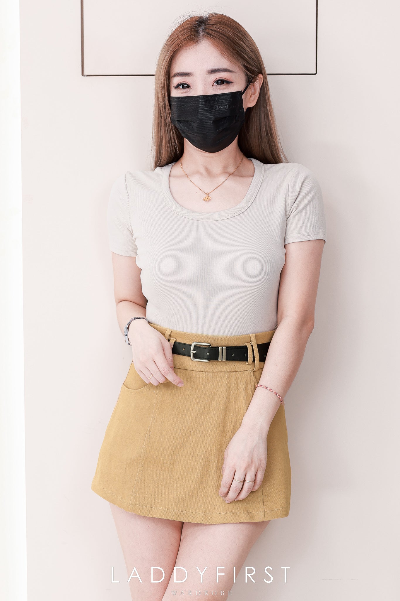 【S82578】高品质前裙后裤高腰牛仔时尚百搭裤裙，搭配配送腰带，有口袋 ❤️❤️