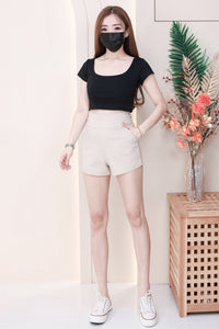 【S6644】【网站福利款✨】独家爆款【万能妹妹】高品质万能西装高腰休闲简约百搭短裤，后中隐形拉链，有口袋，内层加里布 #百搭必备 🔥🔥 【D-R1-C1】