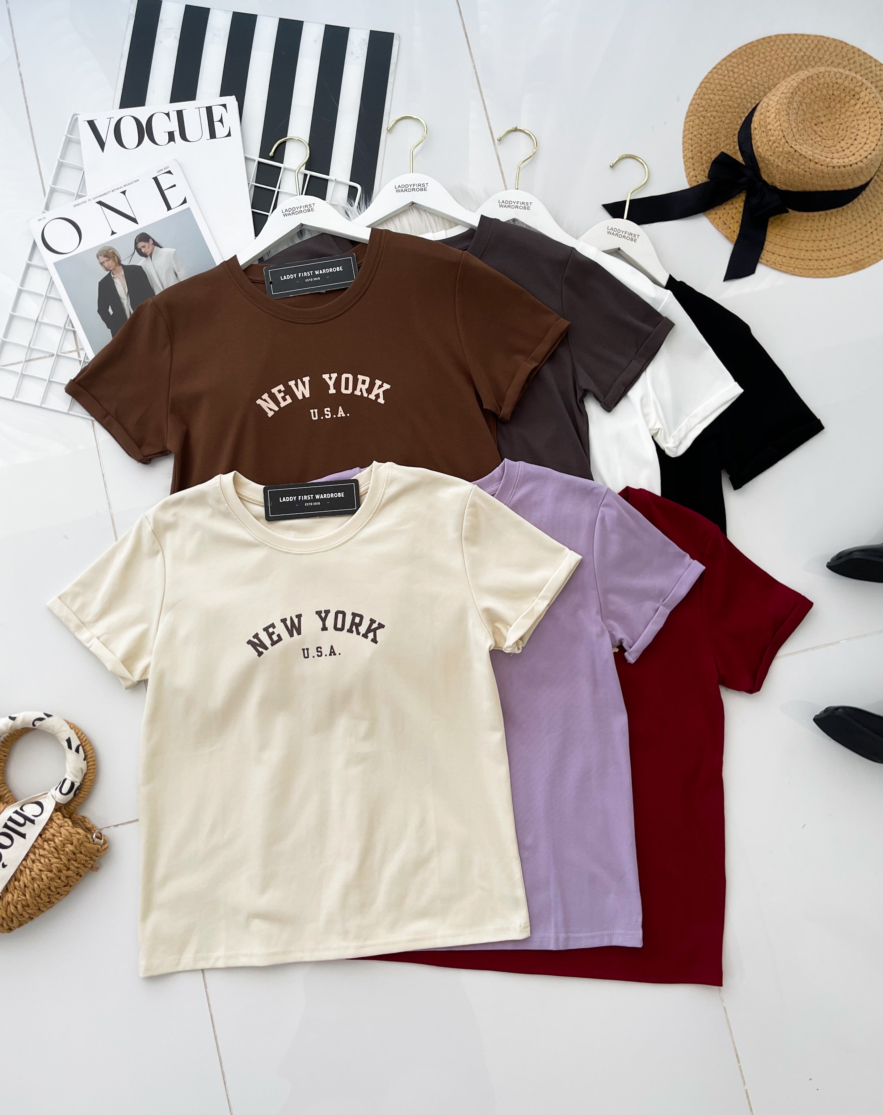 【T82306】SEPTEMBER TEE U领短袖纯棉弹力舒服好穿日常百搭上衣