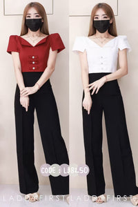 【L38250】独家爆款高品质垂感西装高腰直筒百搭长裤，有口袋 ❤️❤️【B-R3-C2】