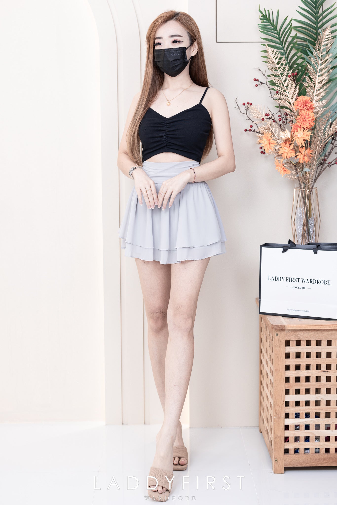 【S681131】‼️爆单王再次到货‼️【独家小圆饼】高质量西装拼雪纺蓬蓬高腰裙子【A-R3-C4】