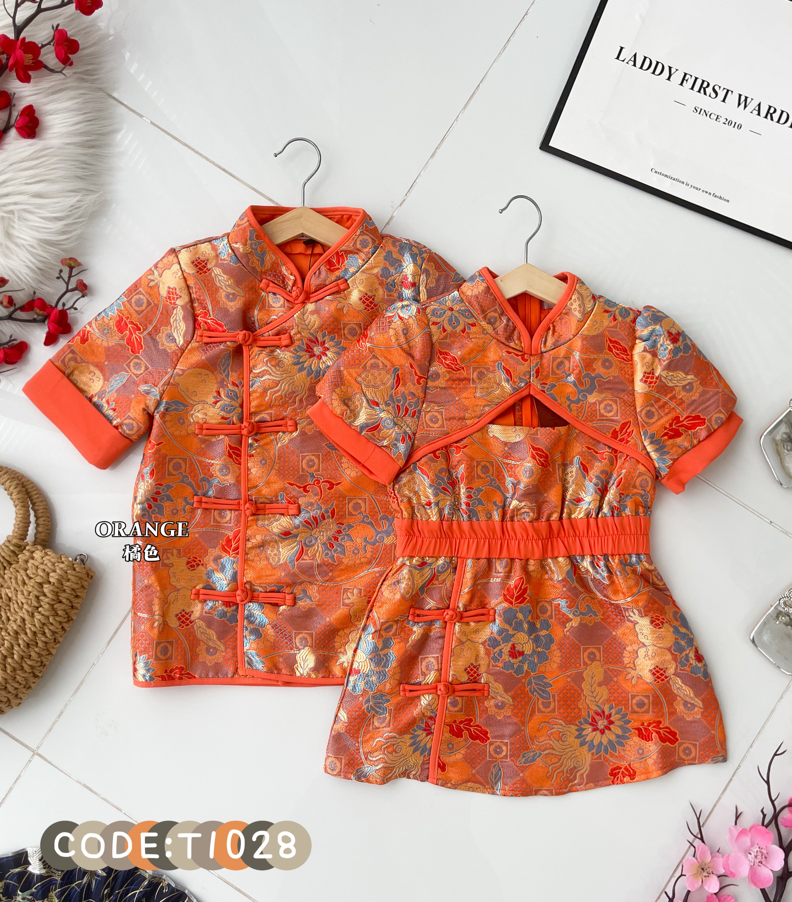 【T1028】高品质【男童】高端大气国风唐装提花旗袍上衣 ❤❤