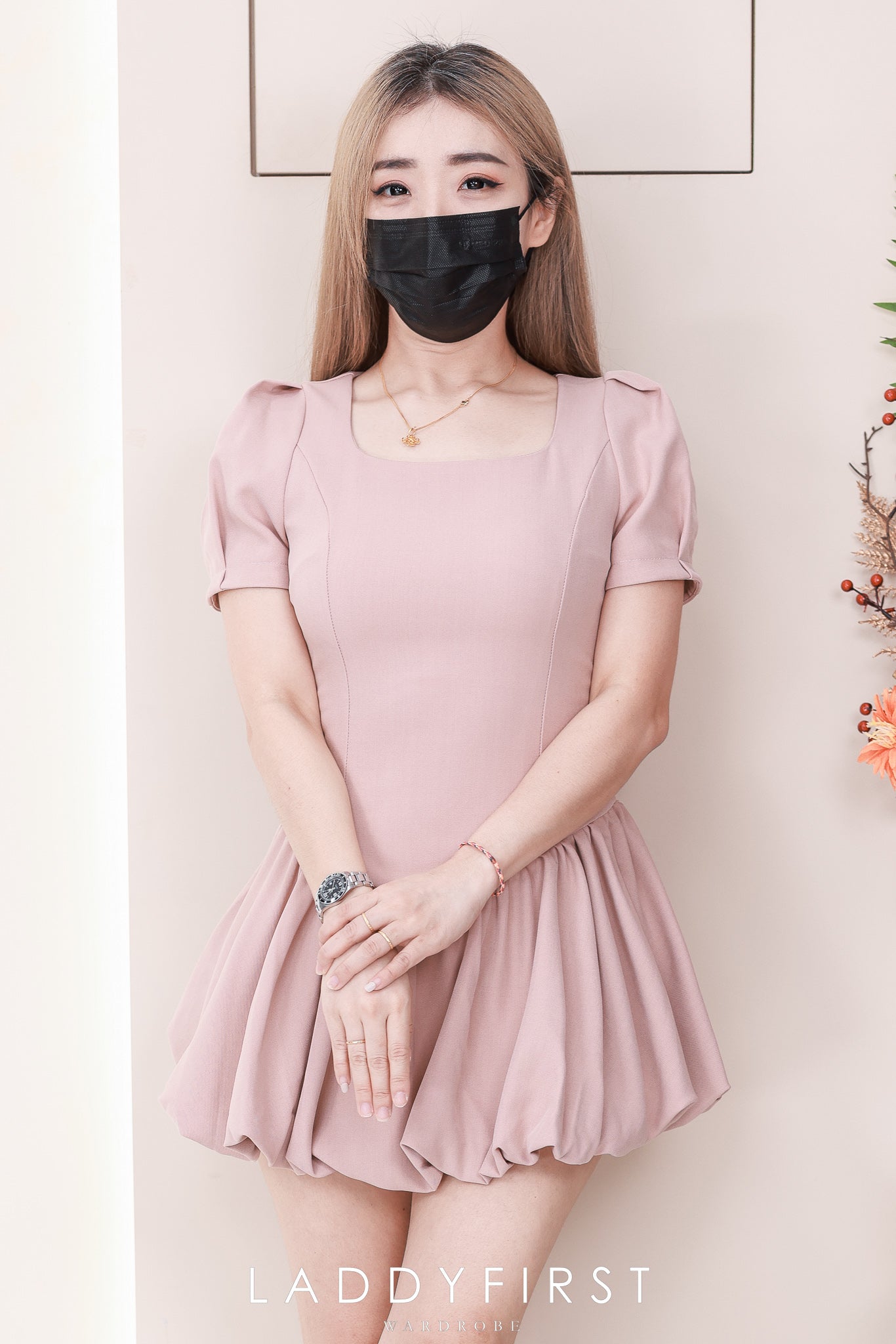 【D55338】高品质可盐可甜版型修身西装花苞连身裙子 ❤️❤️【B-R1-C2】