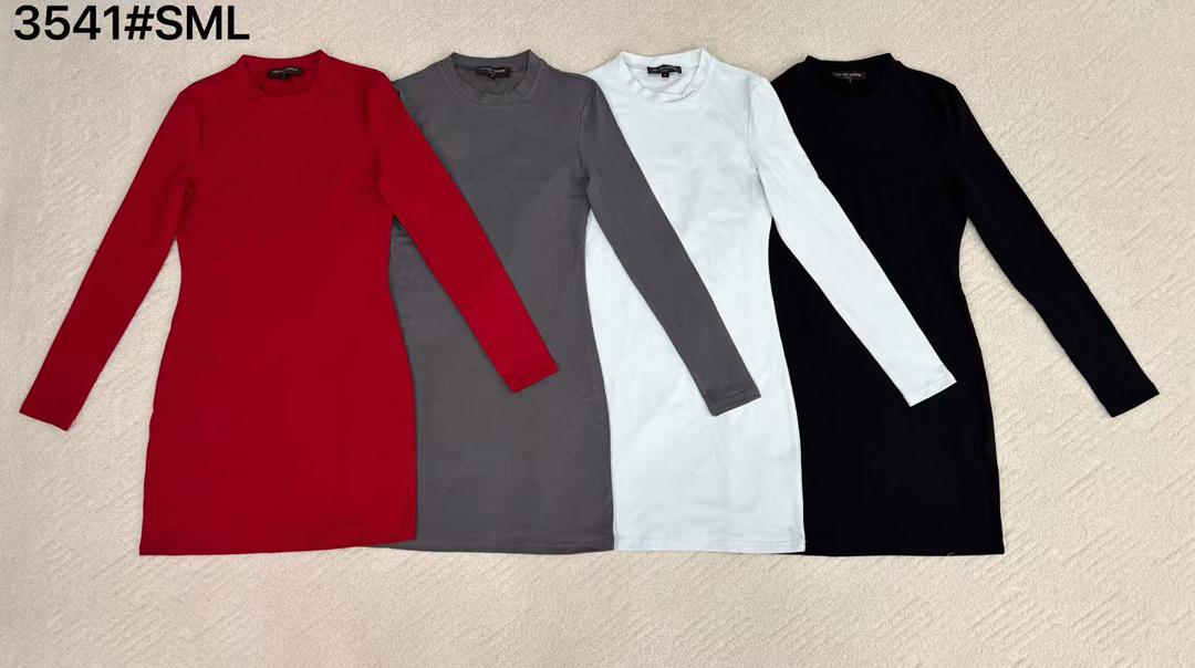 【D3541】独家爆款高品质强推修腰显瘦纯棉弹力慵懒时尚百搭长袖连身裙子 ❤️❤️