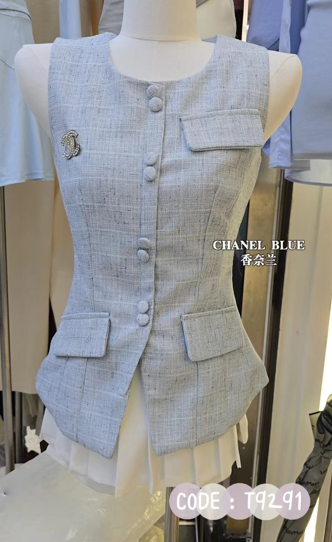 【T9291】高品质小香风收腰马甲无袖上衣 ❤️❤️